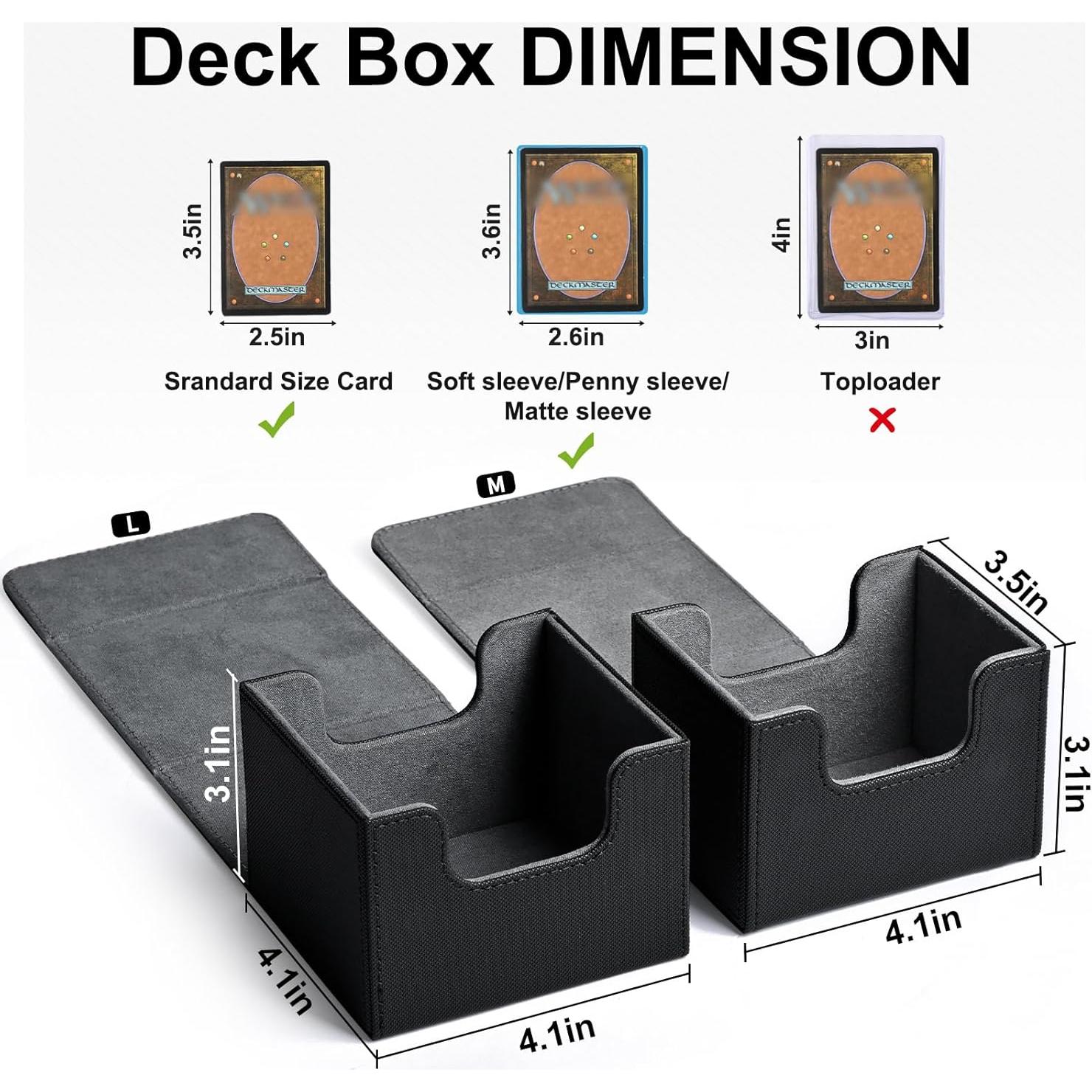 Caja de Barajas ZLCA para Cartas Coleccionables Negra 120+ Cartas