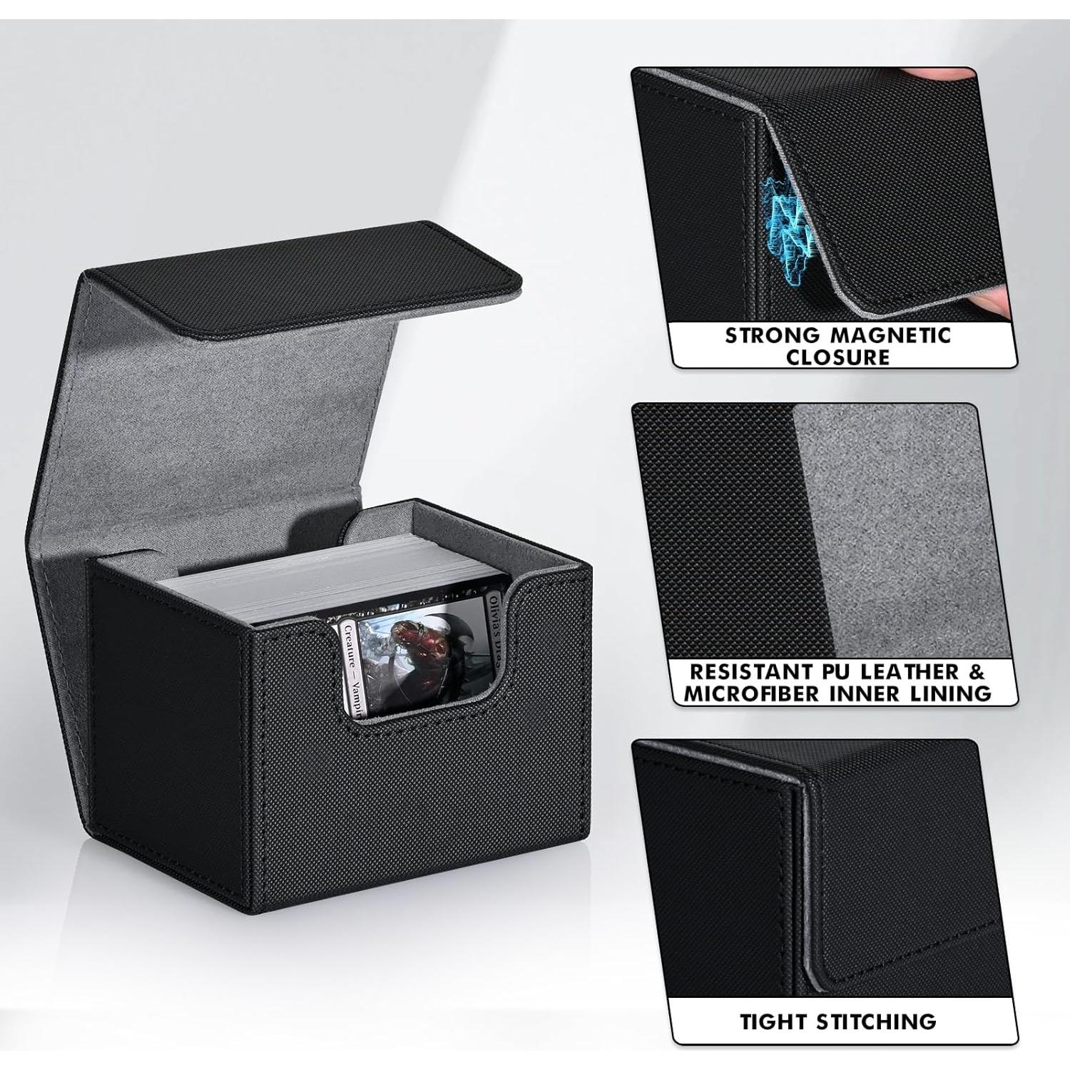 Caja de Barajas ZLCA para Cartas Coleccionables Negra 120+ Cartas