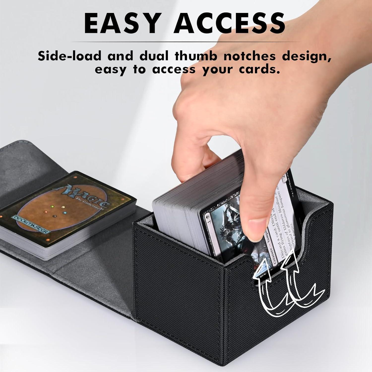 Caja de Barajas ZLCA para Cartas Coleccionables Negra 120+ Cartas