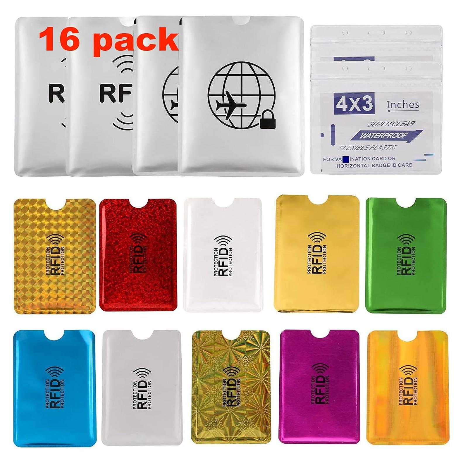 Juego de Fundas Bloqueadoras RFID Luumxai - 10 Tarjetas y 4 Pasaportes