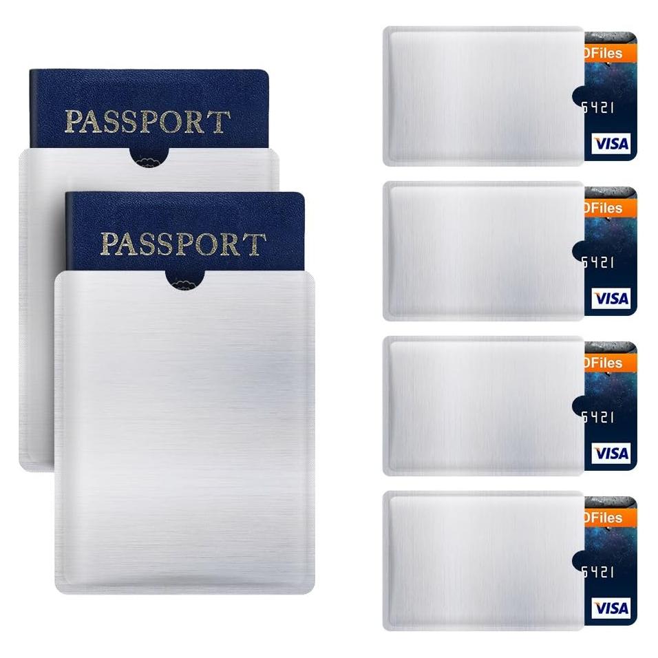 Manga Bloqueadora RFID Antirrobo Zhiheng para 4 Tarjetas y 2 Pasaportes