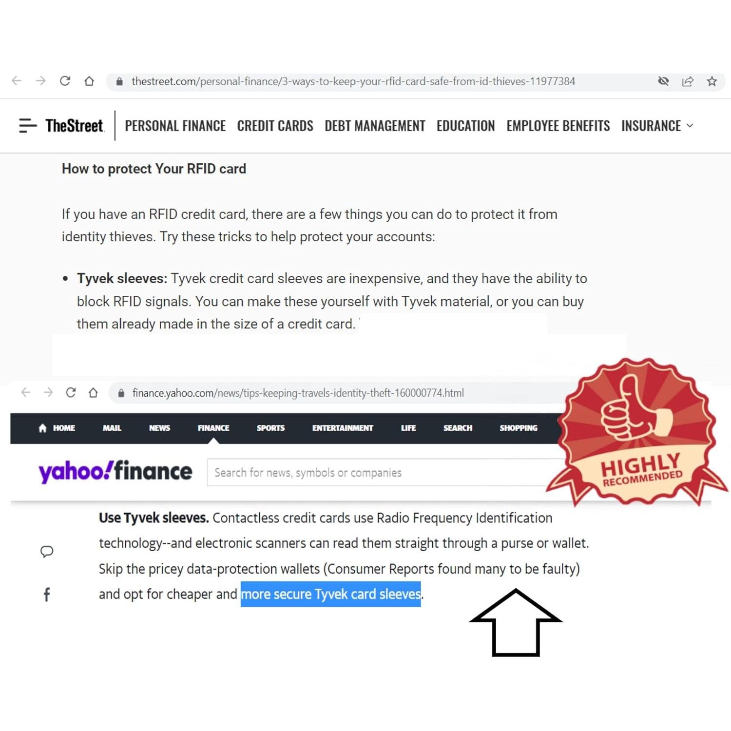 10 Fundas para Tarjetas de Crédito RFID Scan Protector TYVEK
