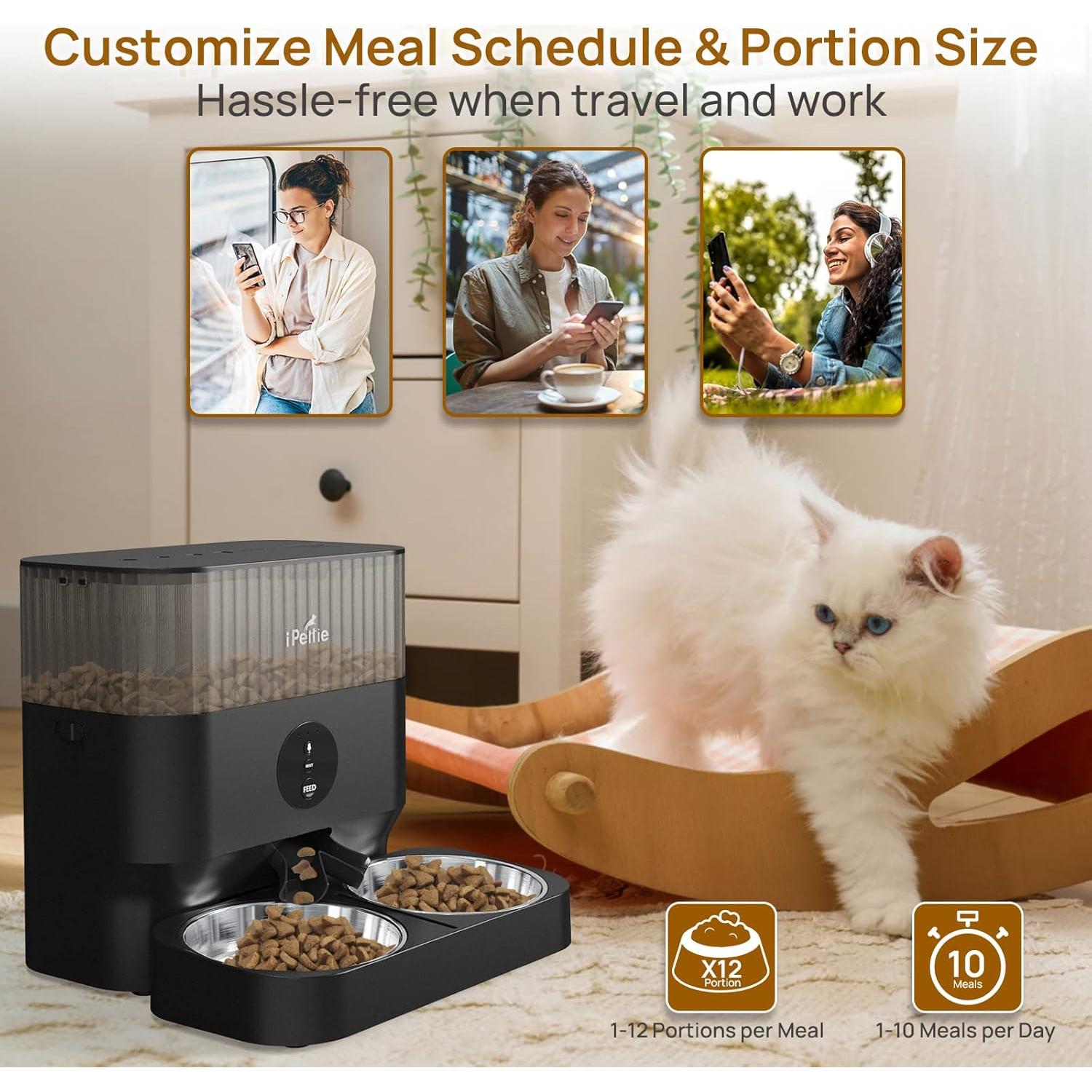 Comedero Automático iPettie WiFi 5L para 2 Mascotas