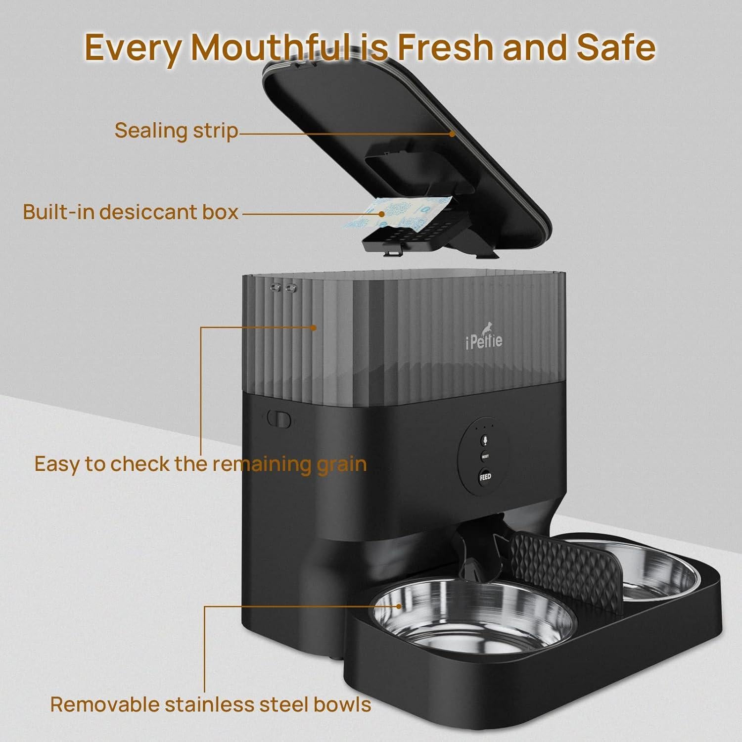 Comedero Automático iPettie WiFi 5L para 2 Mascotas