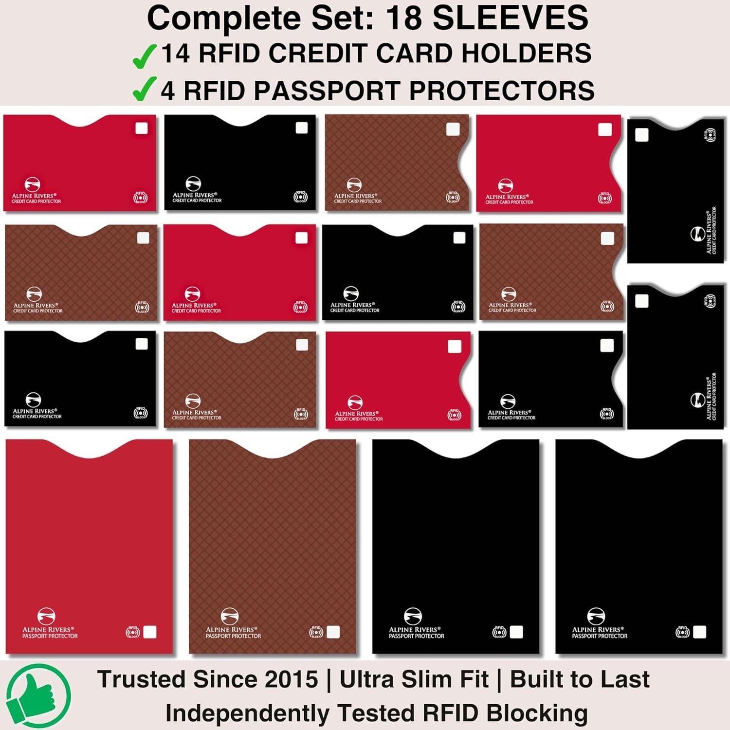 Set de Mangas Bloqueadoras RFID Alpine Rivers 18 Piezas