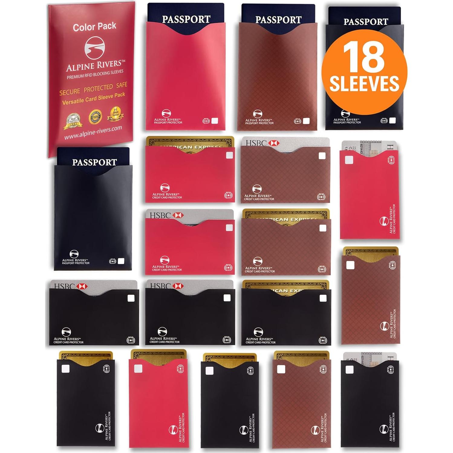 Set de Mangas Bloqueadoras RFID Alpine Rivers 18 Piezas