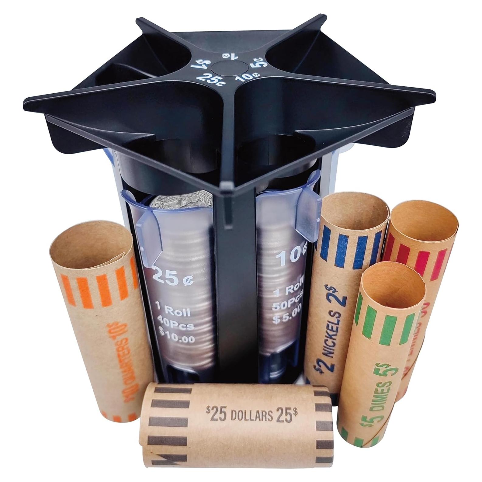 Contador de Monedas 5-en-1 CO5IN1 con Envolturas y Soporte