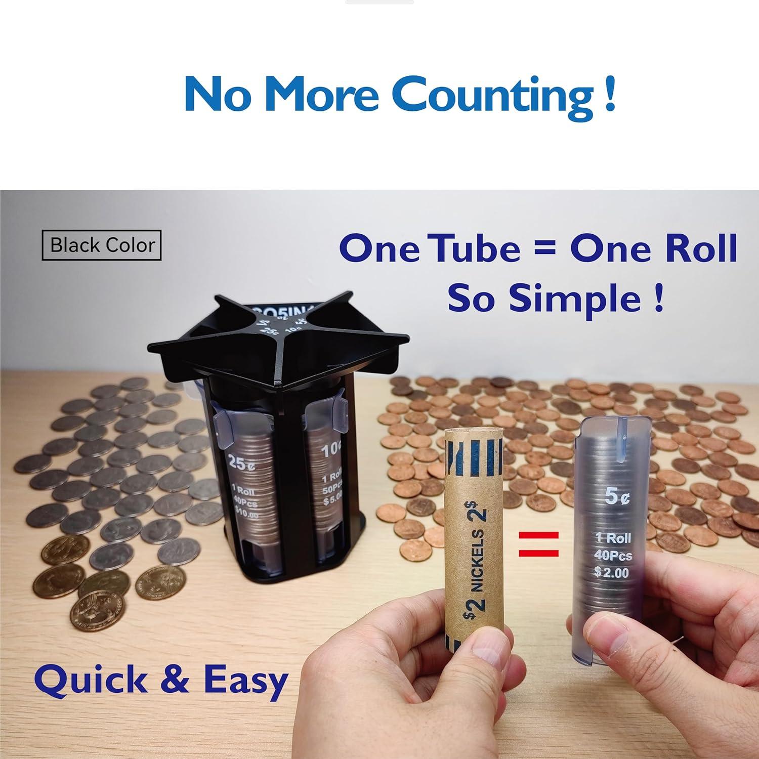 Contador de Monedas 5-en-1 CO5IN1 con Envolturas y Soporte