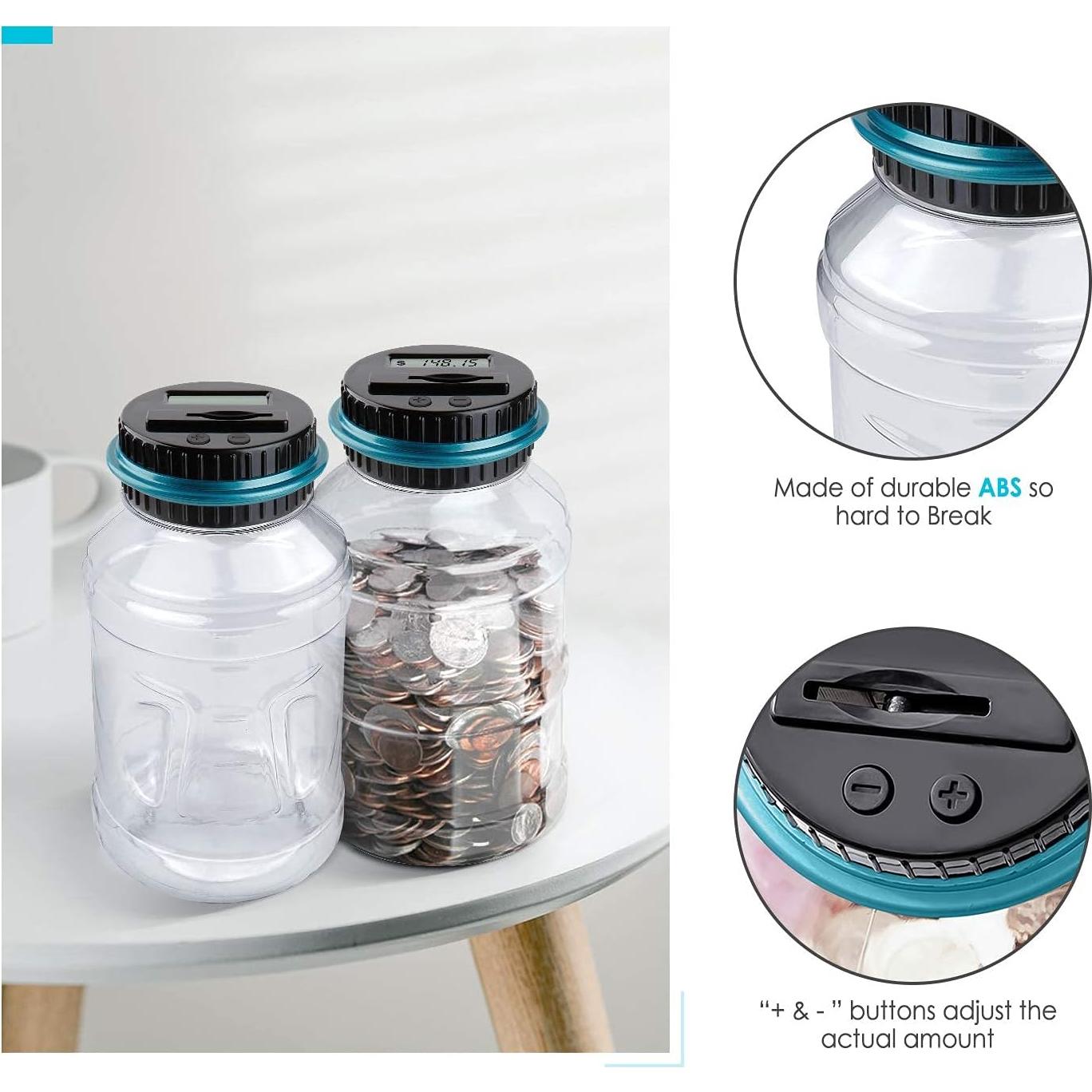 Alcancía Digital Vcertcpl 1.8L con Contador LCD Azul