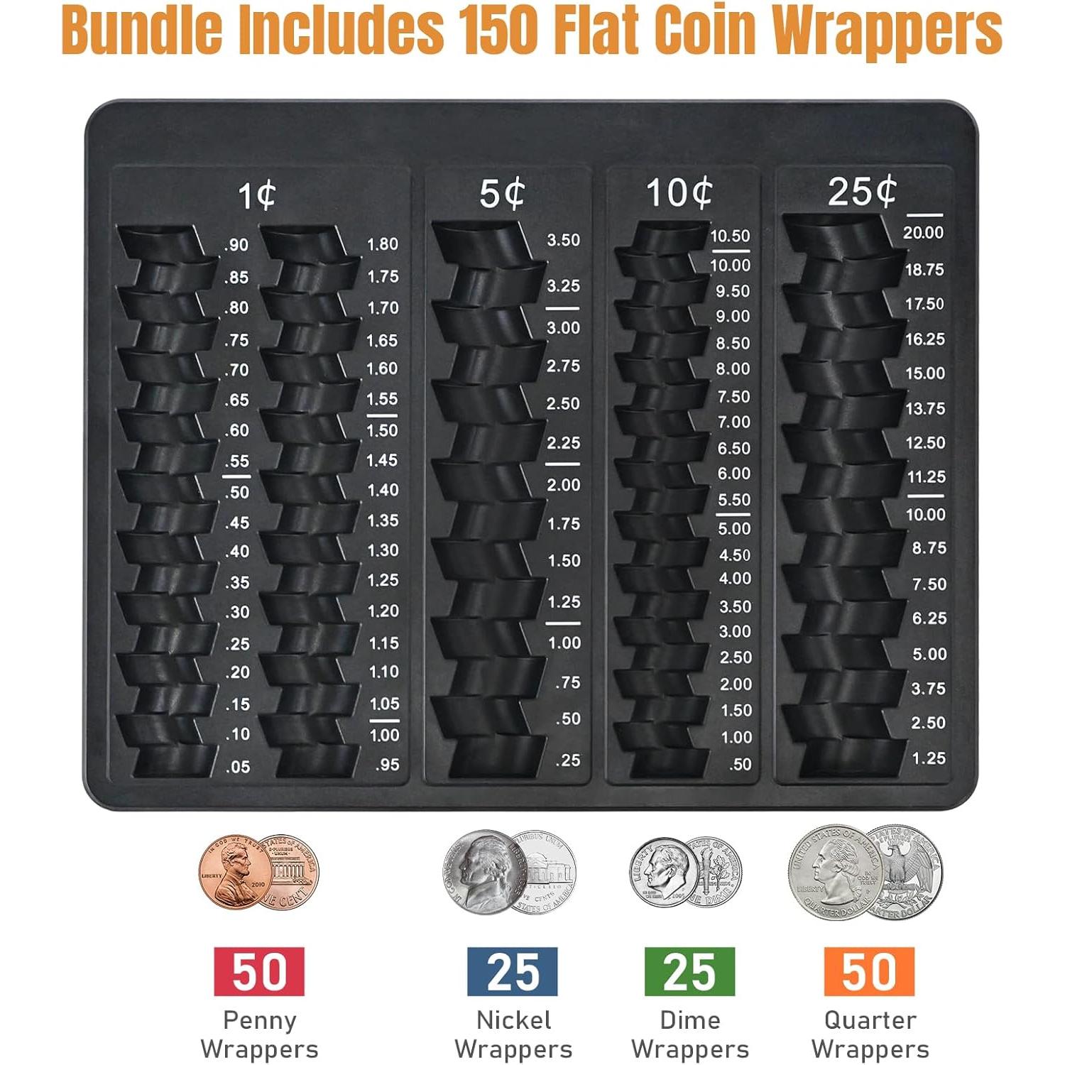 Bandeja Contadora de Monedas L LIKED Negra con 150 Envolturas