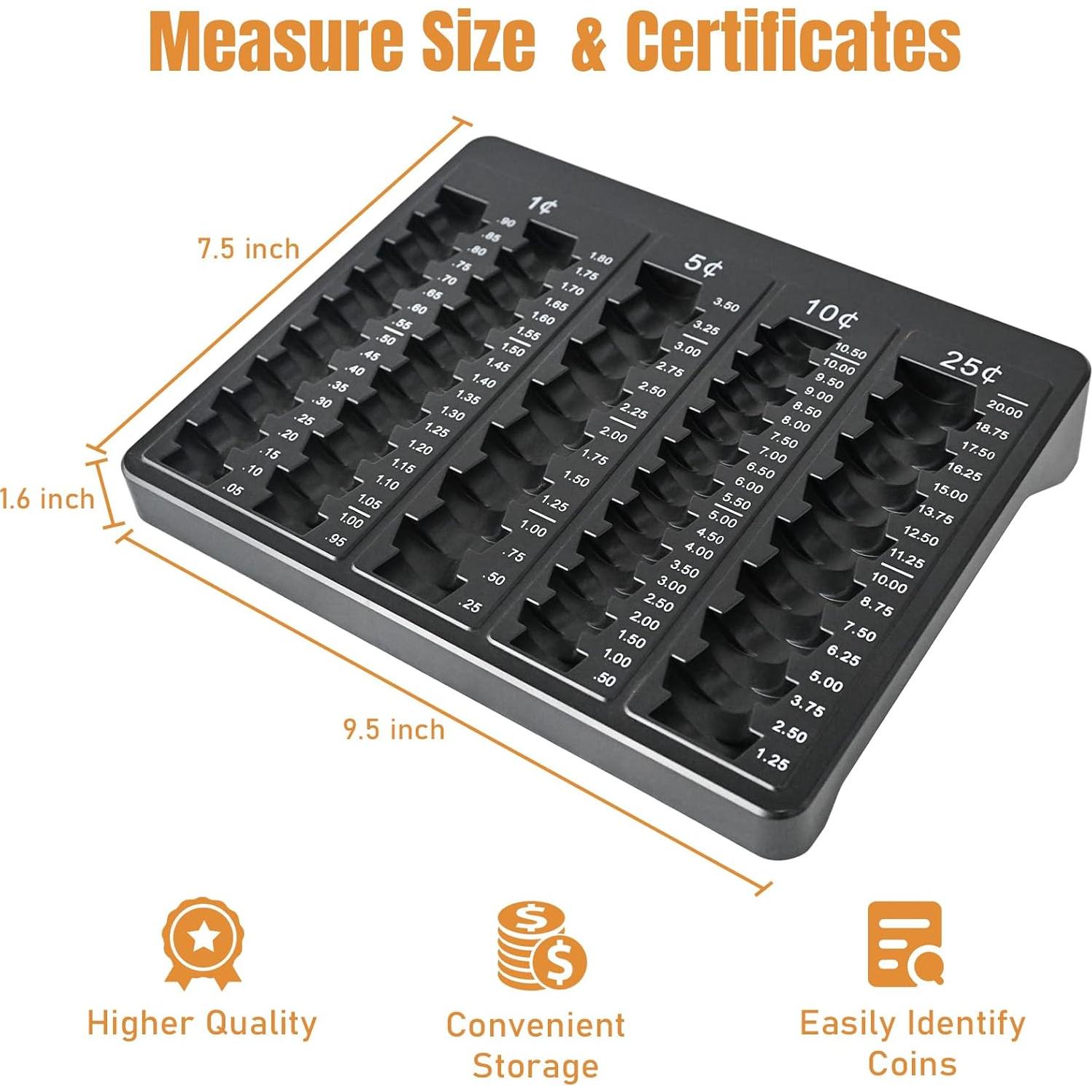 Bandeja Contadora de Monedas L LIKED Negra con 150 Envolturas