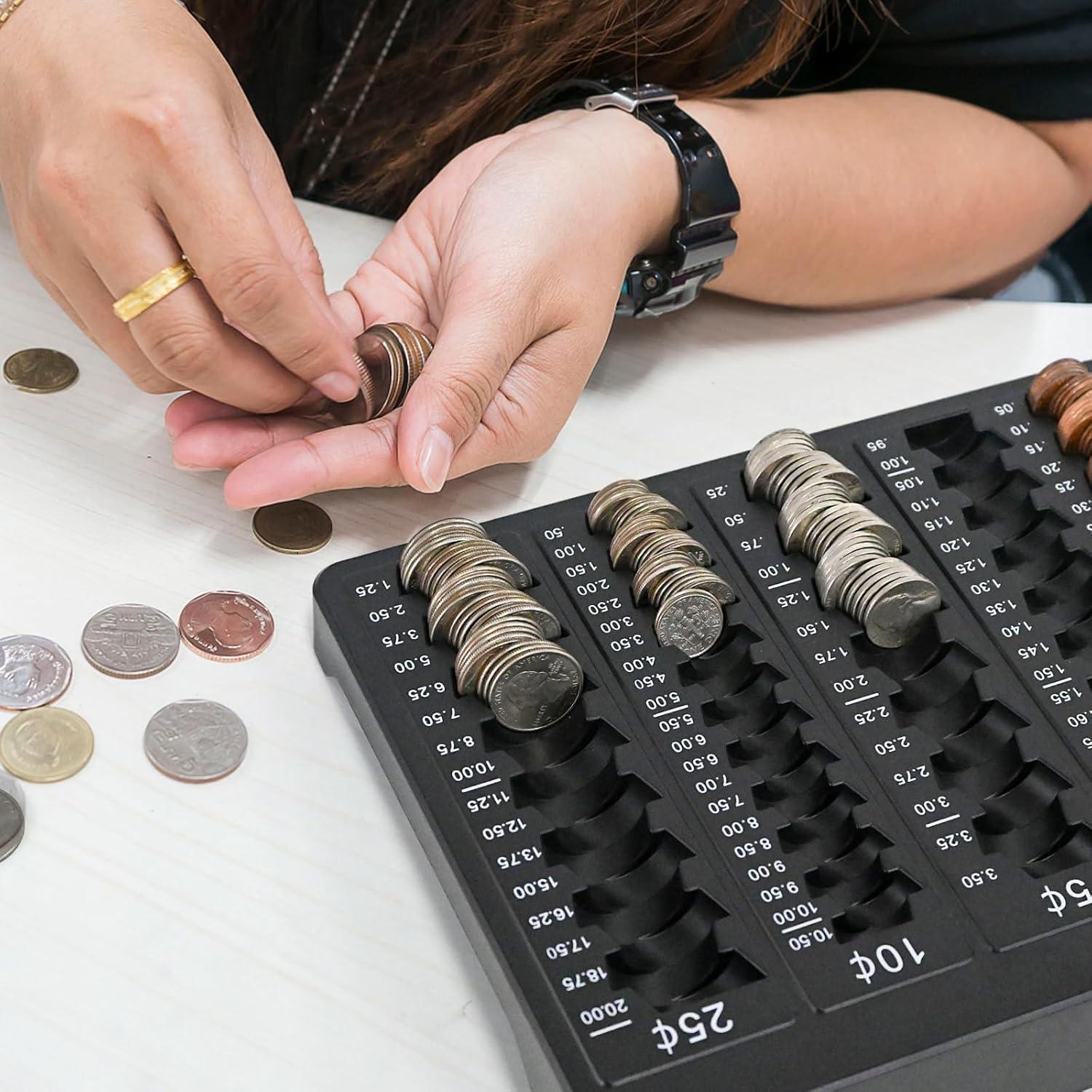 Bandeja Contadora de Monedas L LIKED Negra con 150 Envolturas