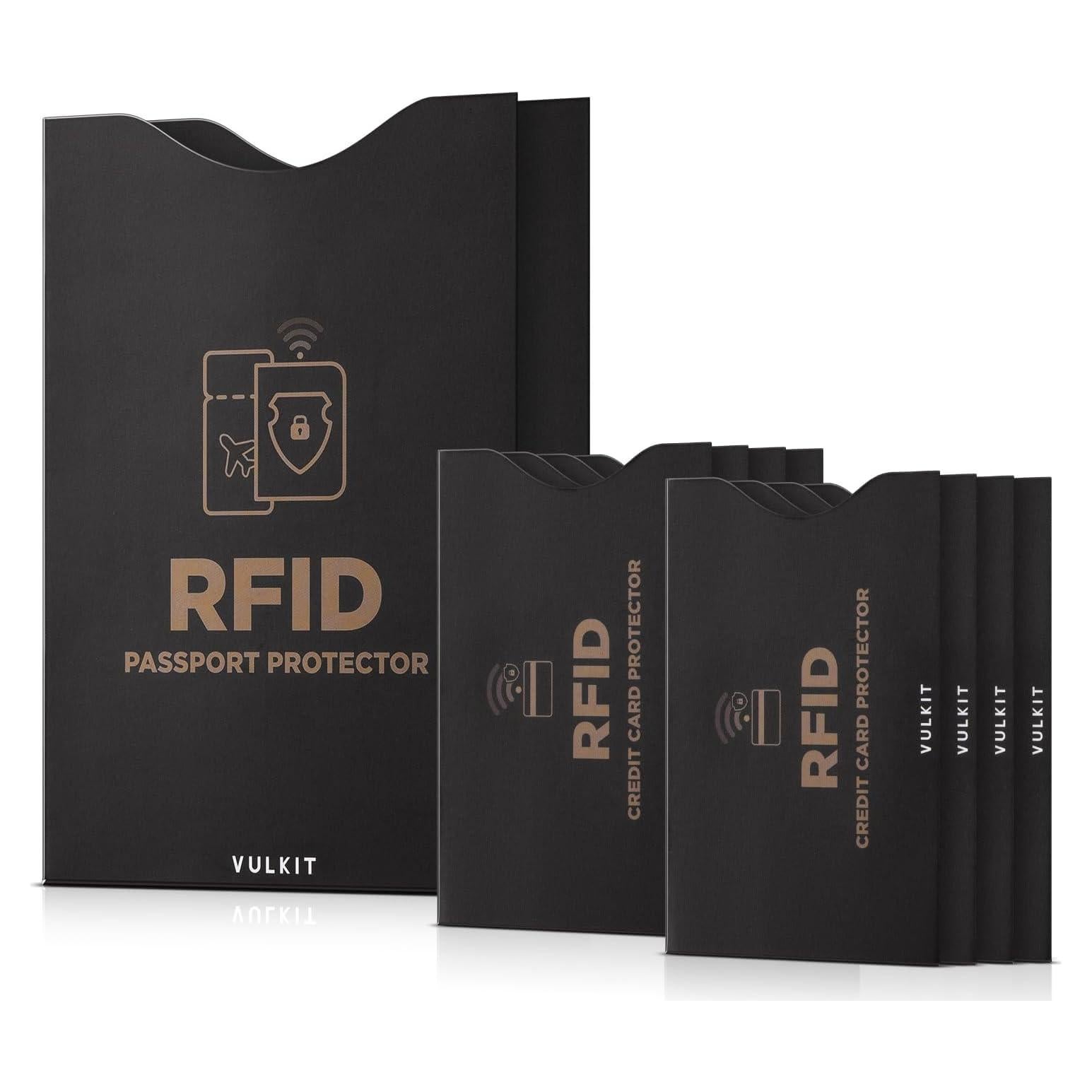 VULKIT Fundas Bloqueadoras RFID 8 Tarjetas y 2 Pasaportes
