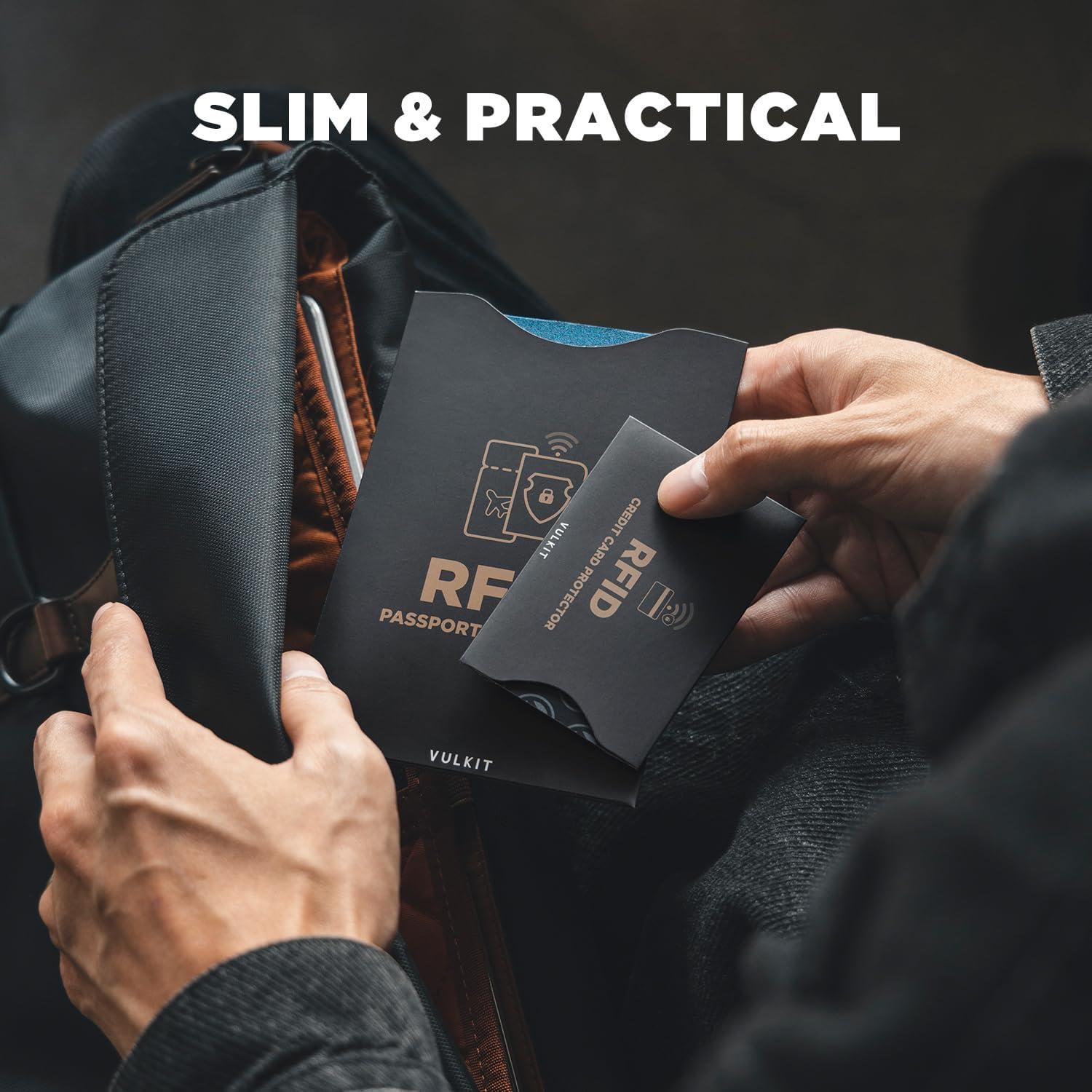 VULKIT Fundas Bloqueadoras RFID 8 Tarjetas y 2 Pasaportes