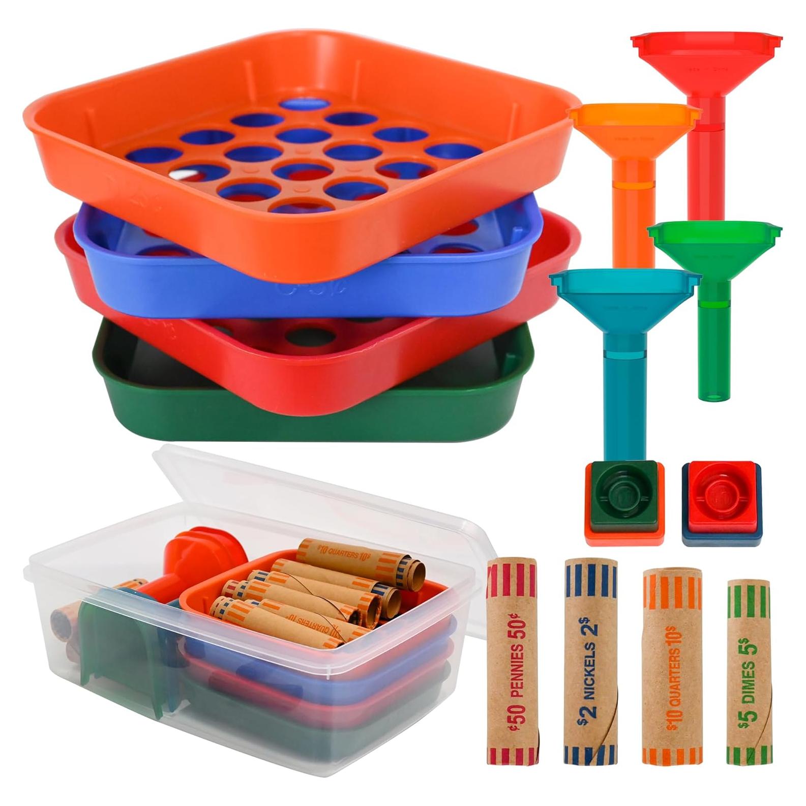 Bandejas y Tubos para Clasificar Monedas ESSENTIAL 60 Piezas