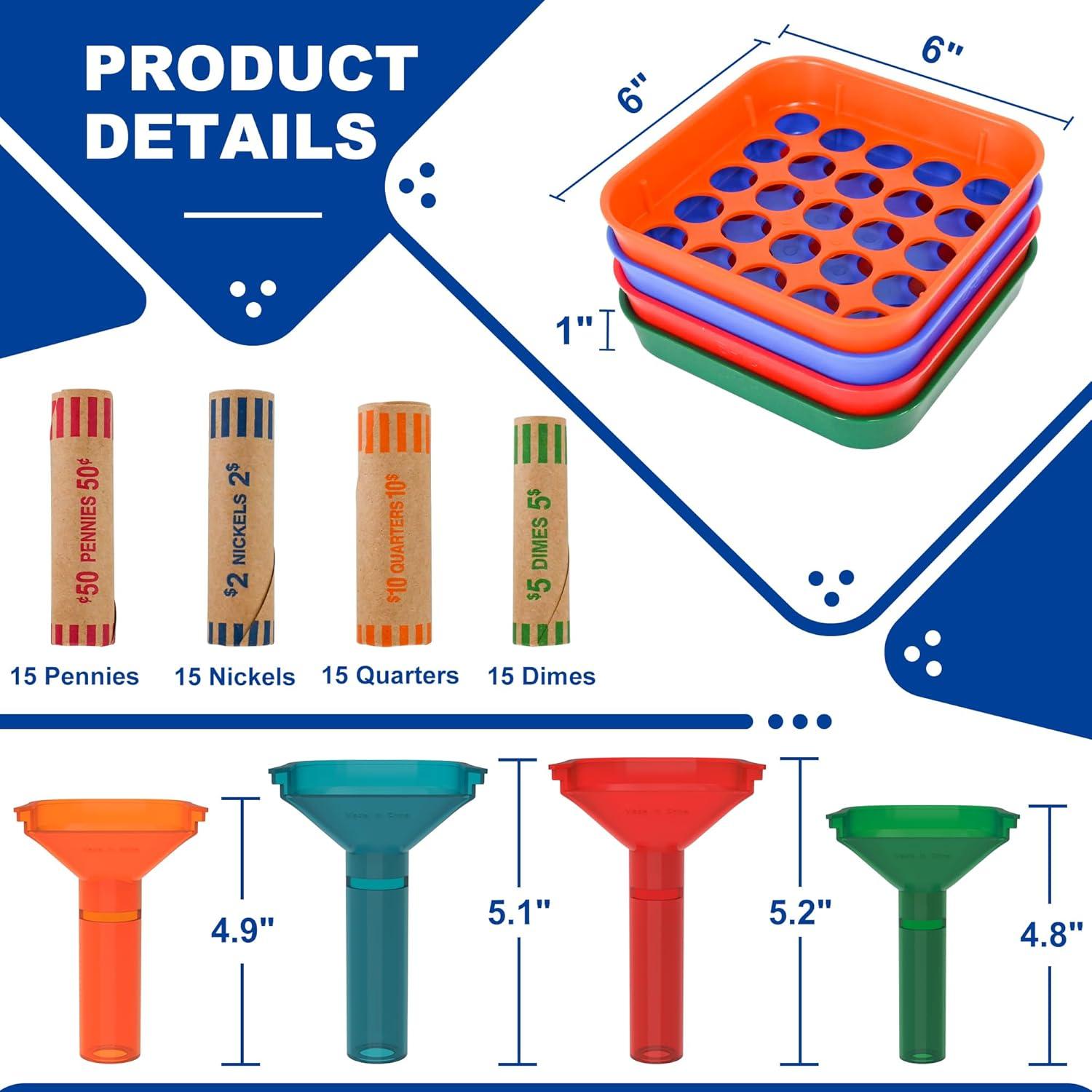 Bandejas y Tubos para Clasificar Monedas ESSENTIAL 60 Piezas
