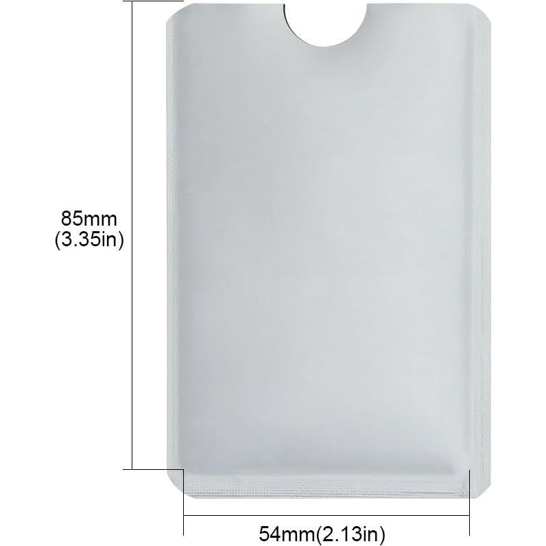 Fundas de Tarjeta de Crédito Owfeel RFID 15 Unidades Plata