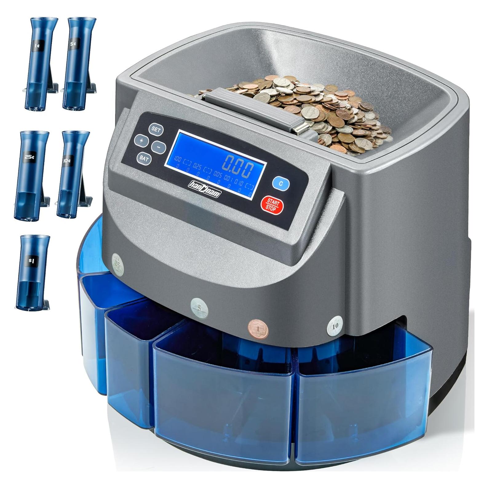 Máquina Contadora de Monedas Handnam 270 Monedas/minuto 500 Capacidad