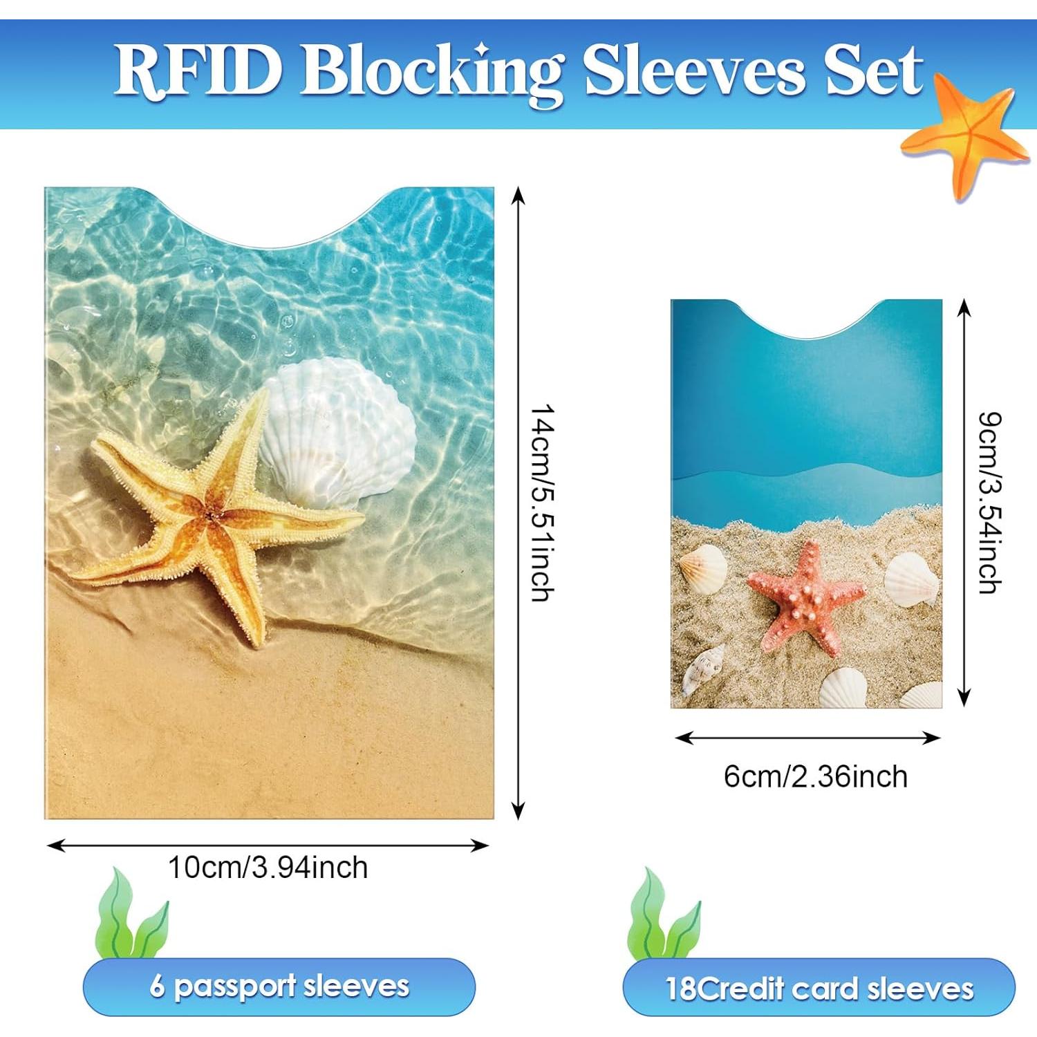 24 Fundas Bloqueadoras RFID Woanger - 18 Tarjetas y 6 Pasaportes