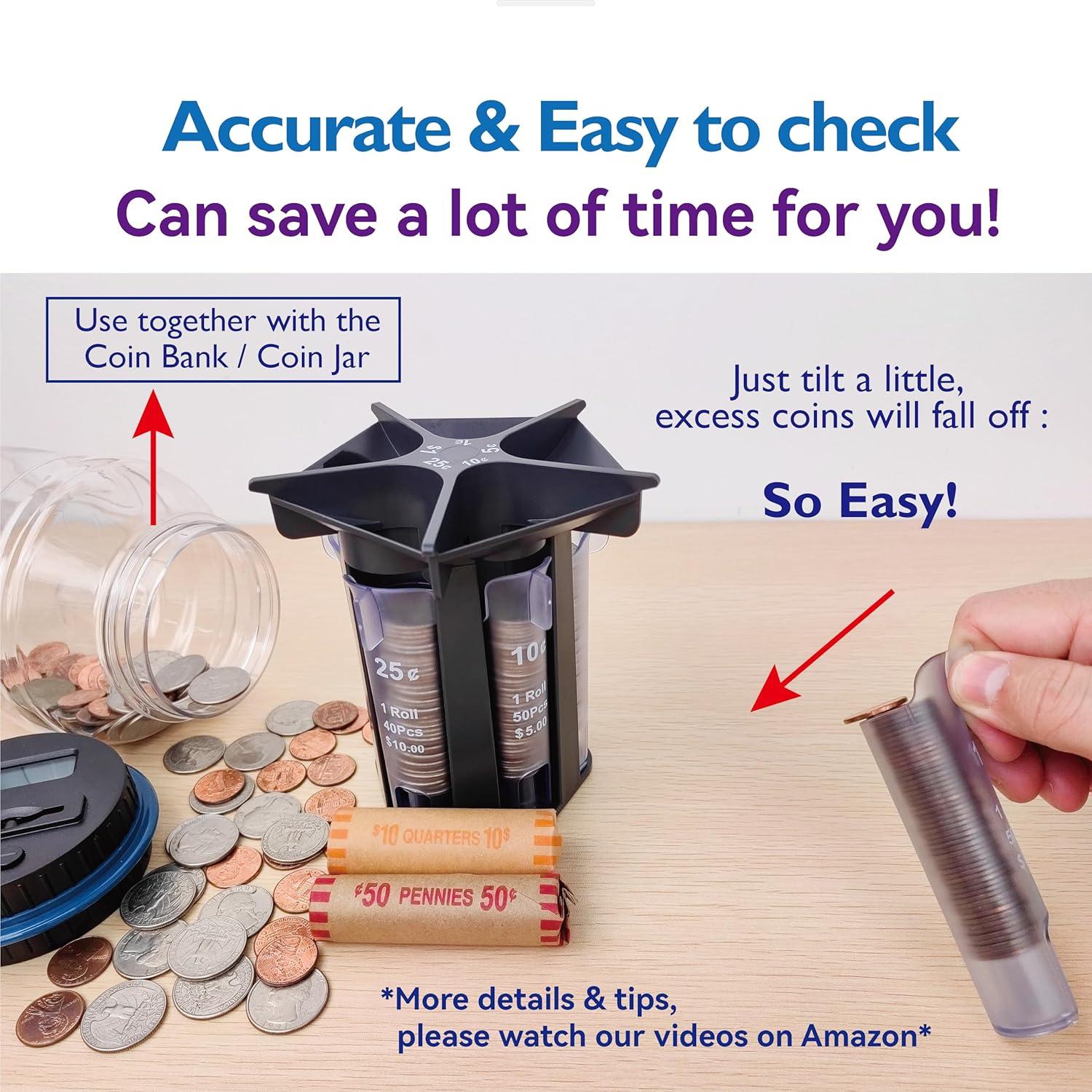 Contador de Monedas CO5IN1 con Tubo Clasificador 5-en-1