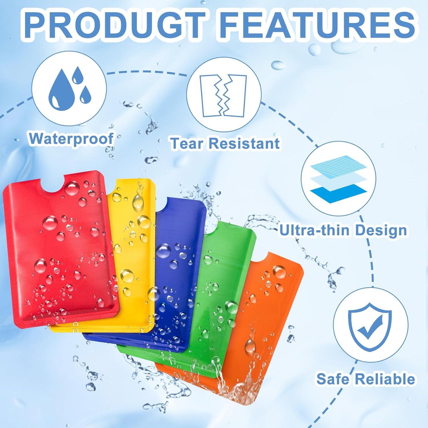 OIIKI 20 Fundas Bloqueadoras RFID Aluminio Coloridas 6.2x9cm