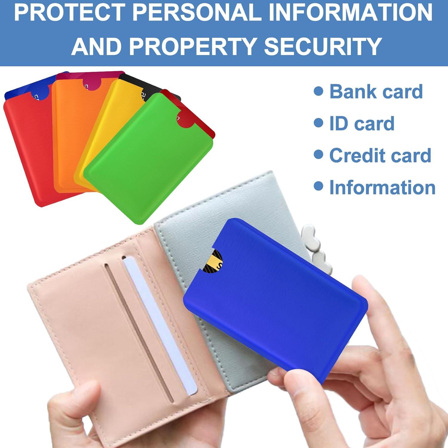 OIIKI 20 Fundas Bloqueadoras RFID Aluminio Coloridas 6.2x9cm