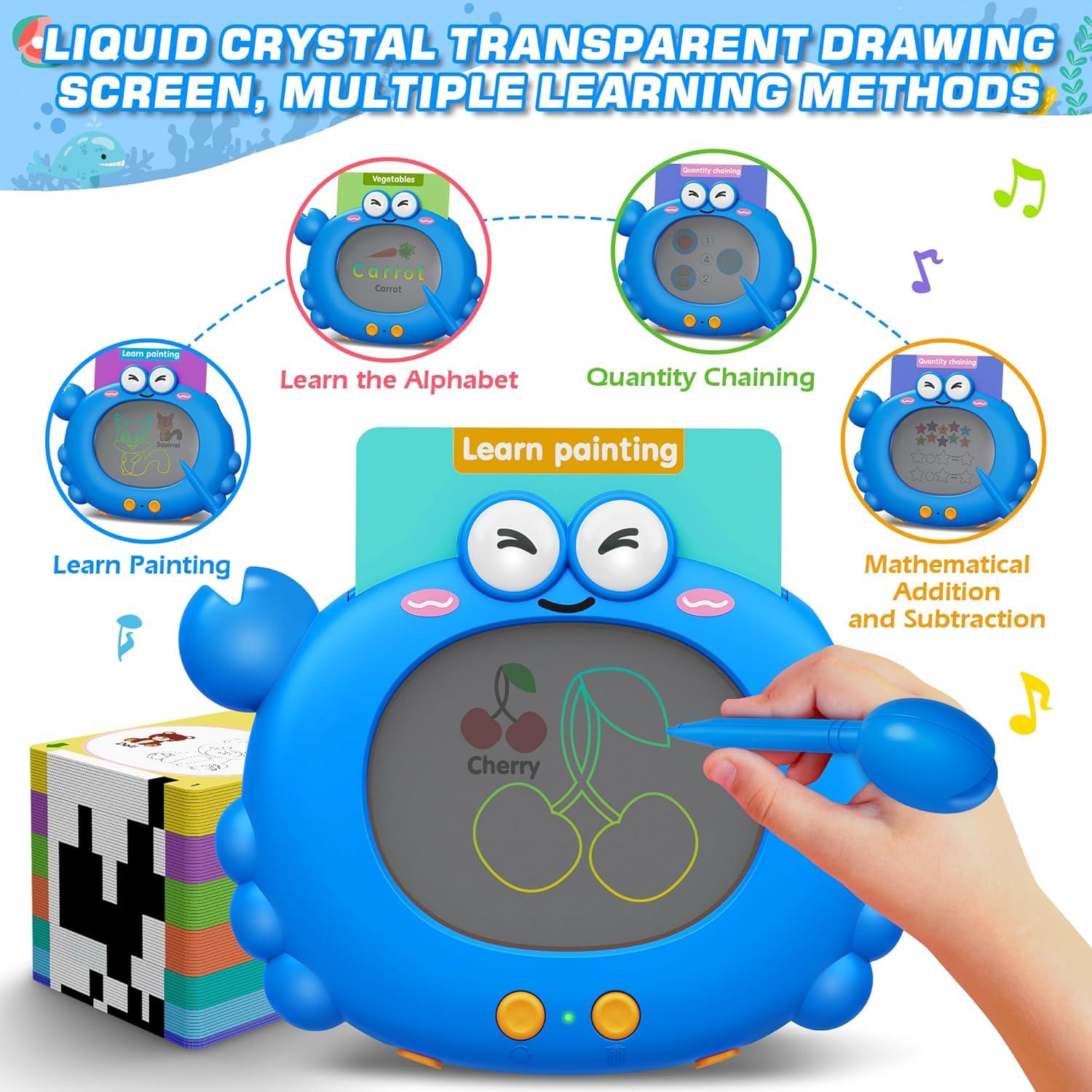 Tarjetas Flash Hablantes Kuovei Cangrejo Azul 224 Páginas