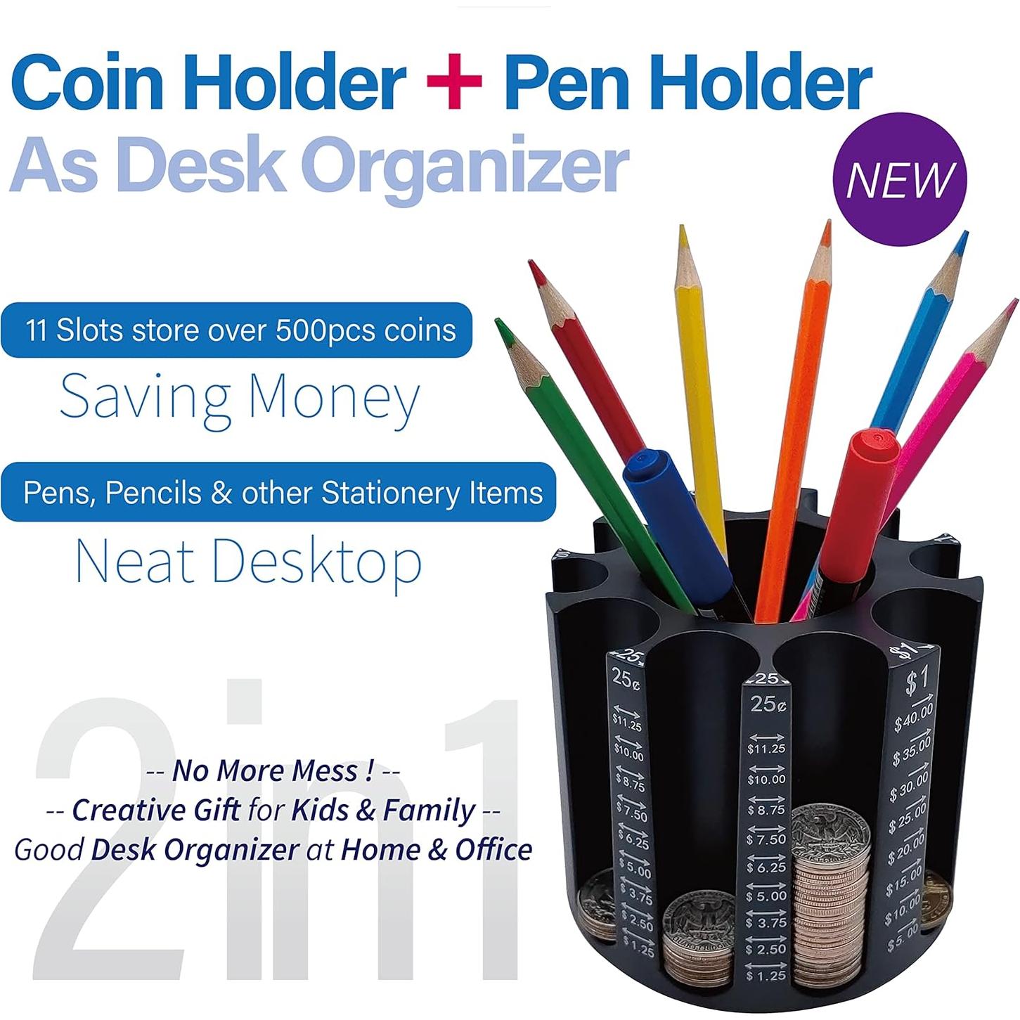 Organizador de Monedas y Escritorio Byteen8 11 Compartimentos