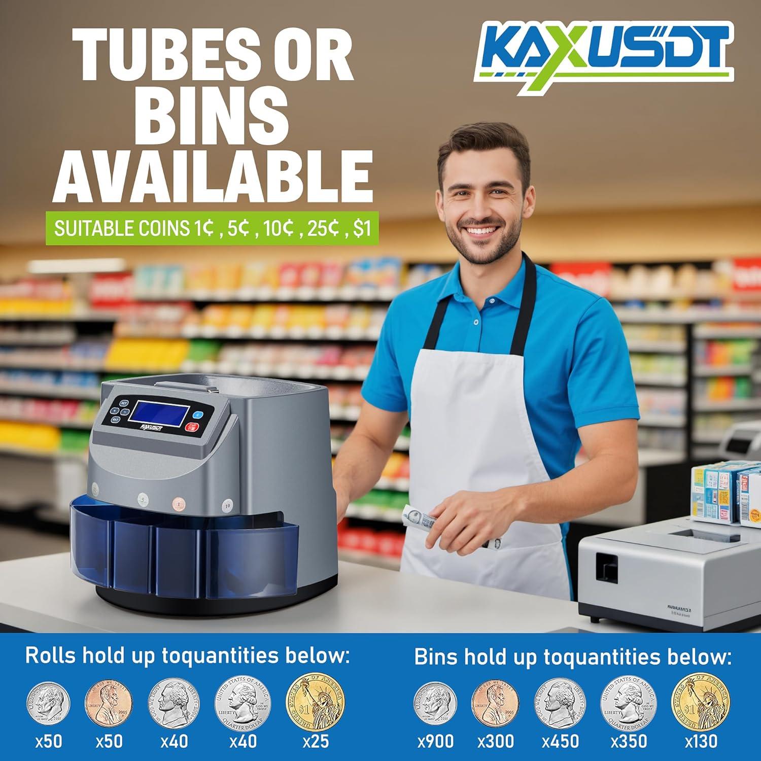 Máquina Contadora de Monedas KAXUSDT CNCM-701 500 Monedas