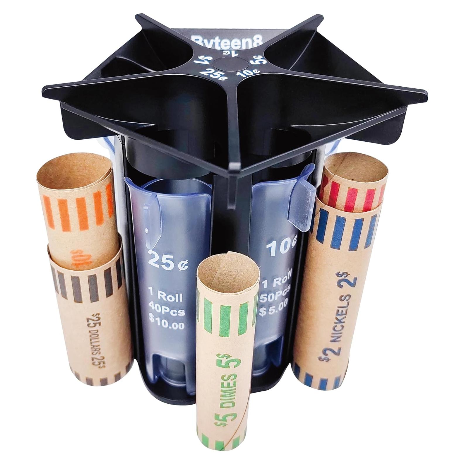 Contador de Monedas 5 en 1 Byteen8 Negro - Organizador y Clasificador