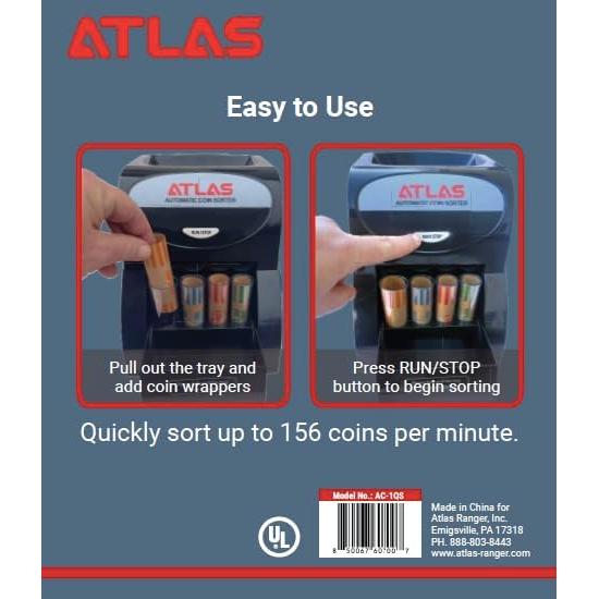 Clasificador Automático de Monedas Atlas AC-1QS, 156 Monedas/min