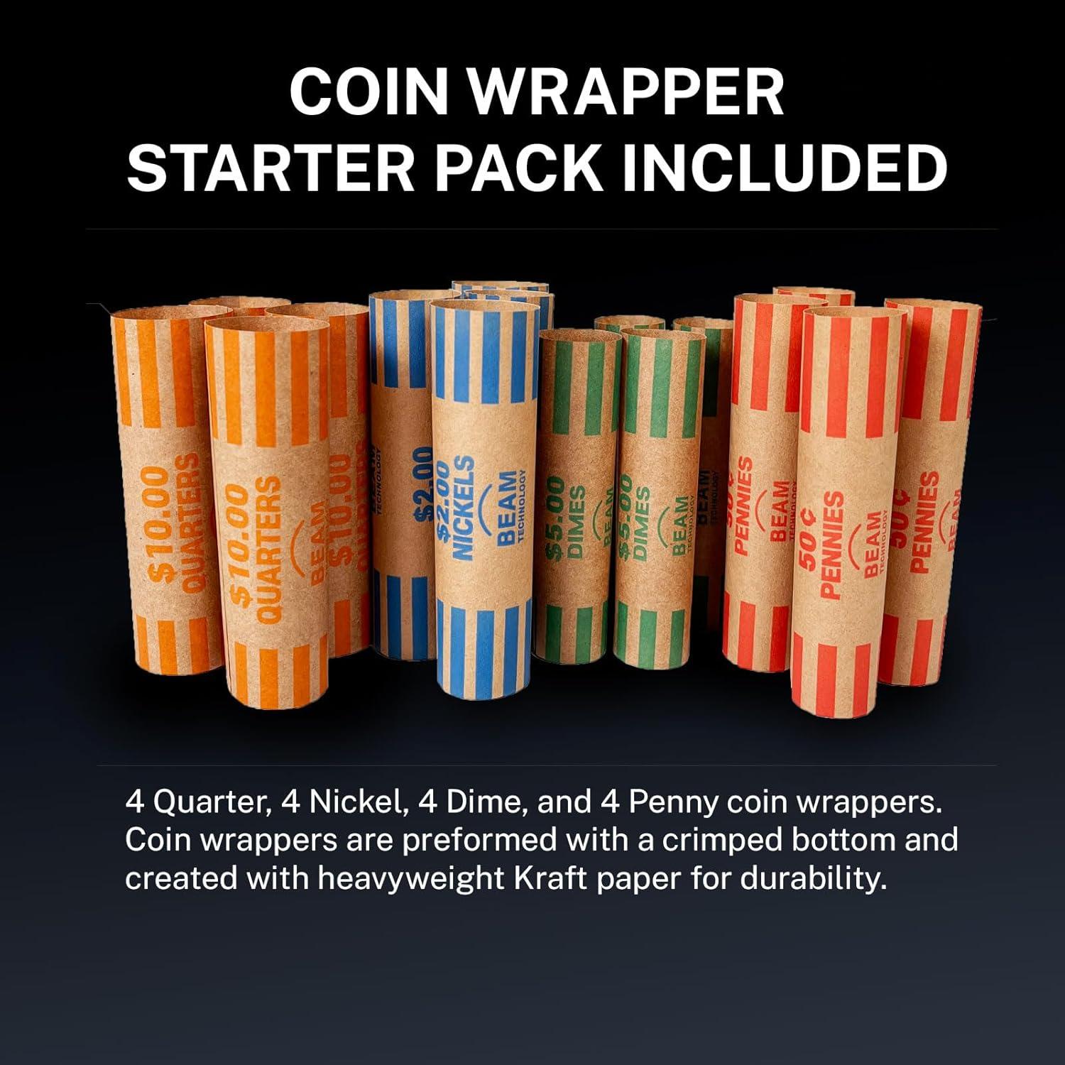 Clasificador de Monedas Eléctrico Beam CSD-2000 con Pantalla Digital