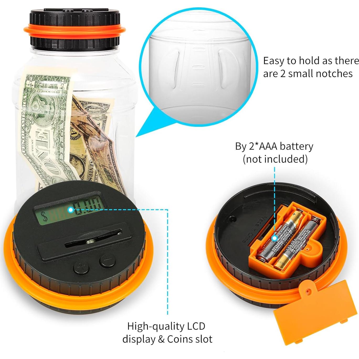 Alcancía Digital Qiekaka con Contador LCD para Monedas