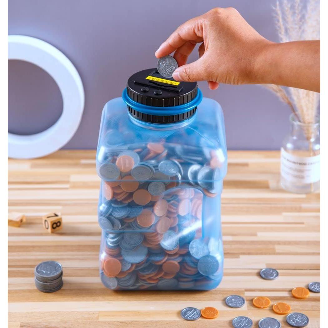 Hucha Digital Thyggzjbs 4.2L con Contador LCD para Monedas