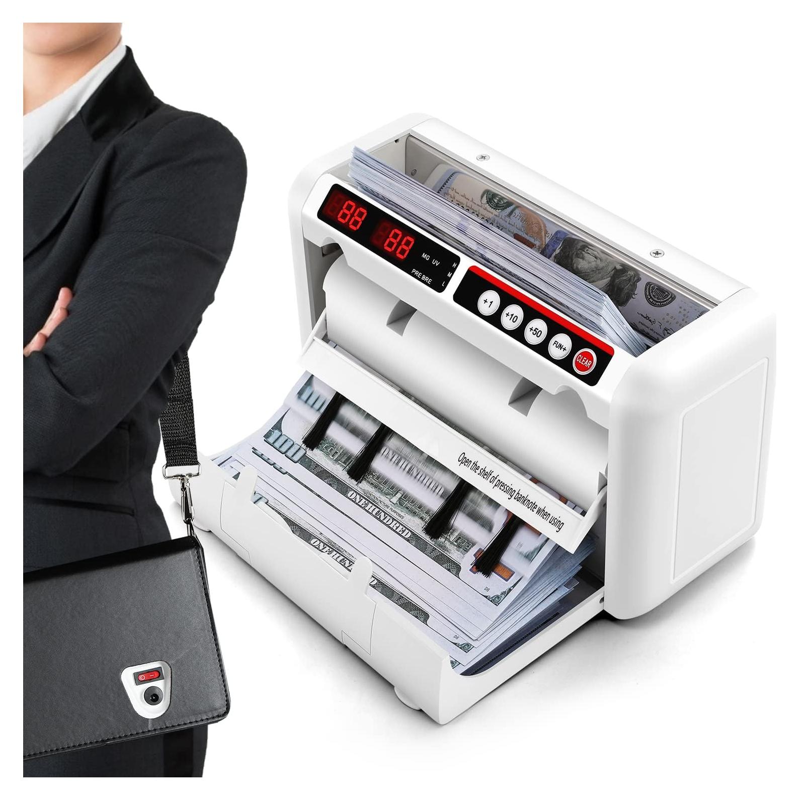 Contadora de Billetes Portátil Frifreego con Detección UV 800pcs/min