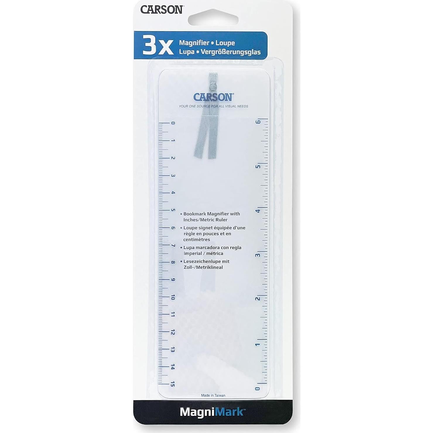 Lupa Fresnel Carson MagniMark MM-22 3x con Regla 15.24 cm