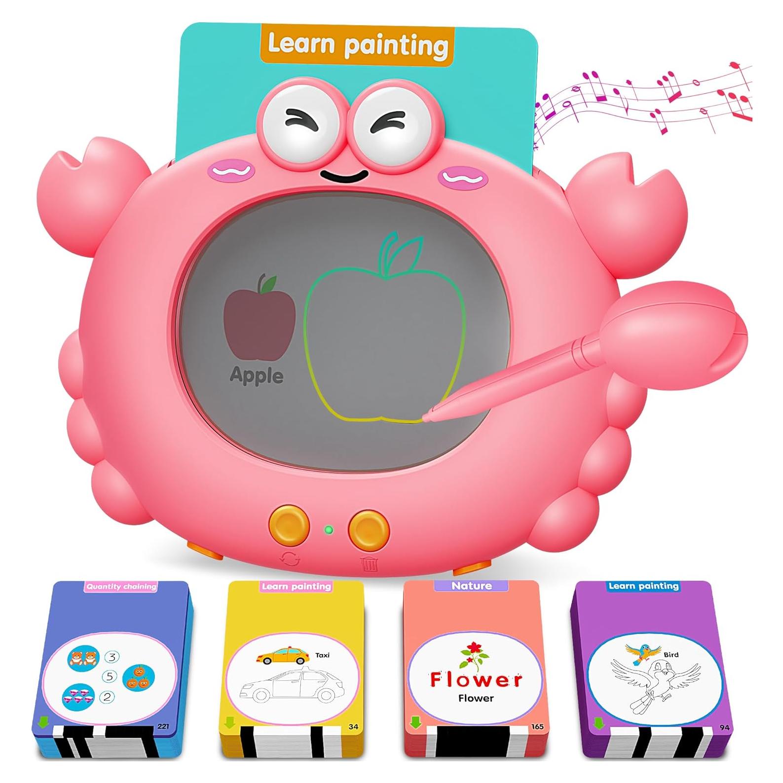 Tarjetas Flash Habladoras Kuovei Cangrejo Rosa 224 Páginas