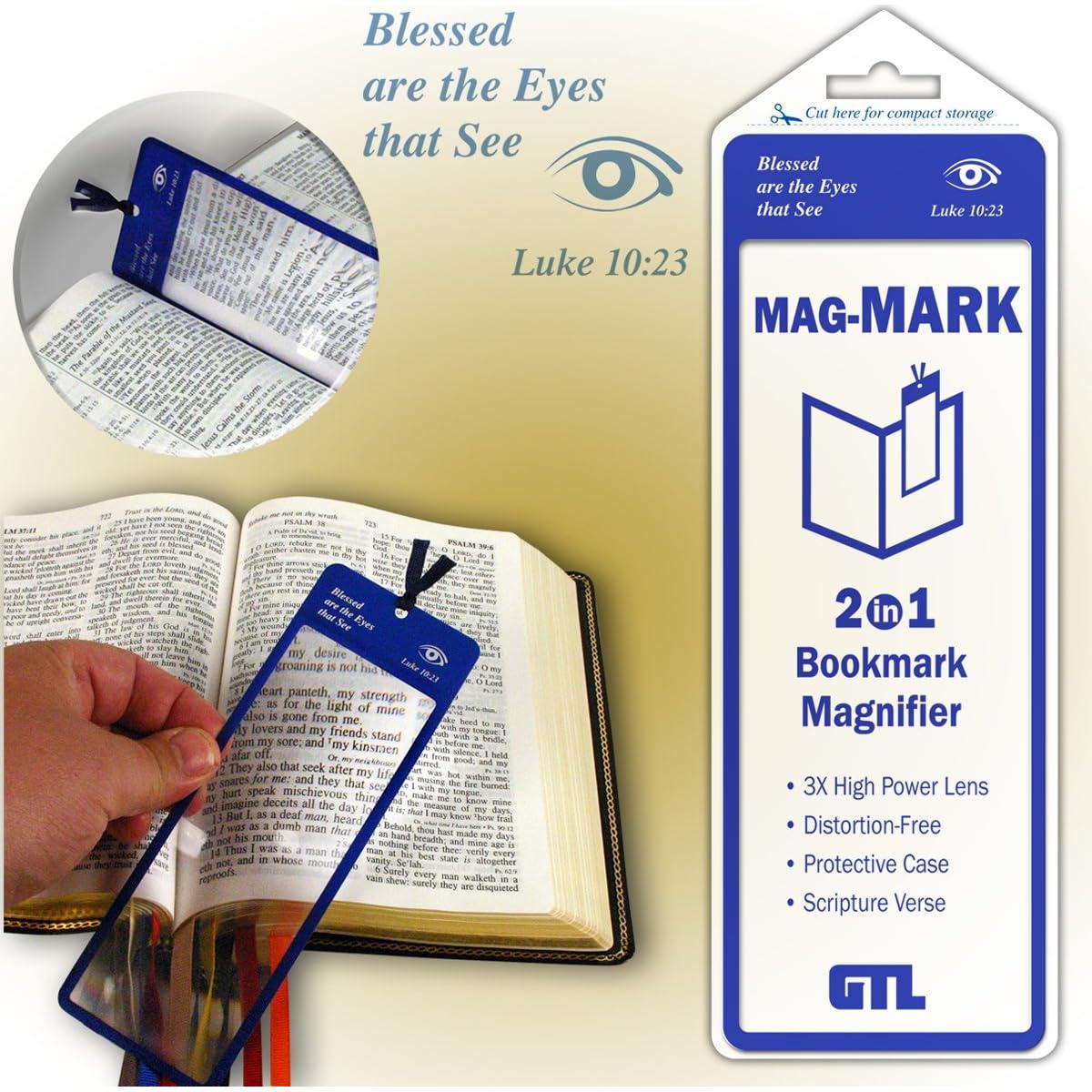 Marcador de Página Lupa G.T. Luscombe 3X con Estuche