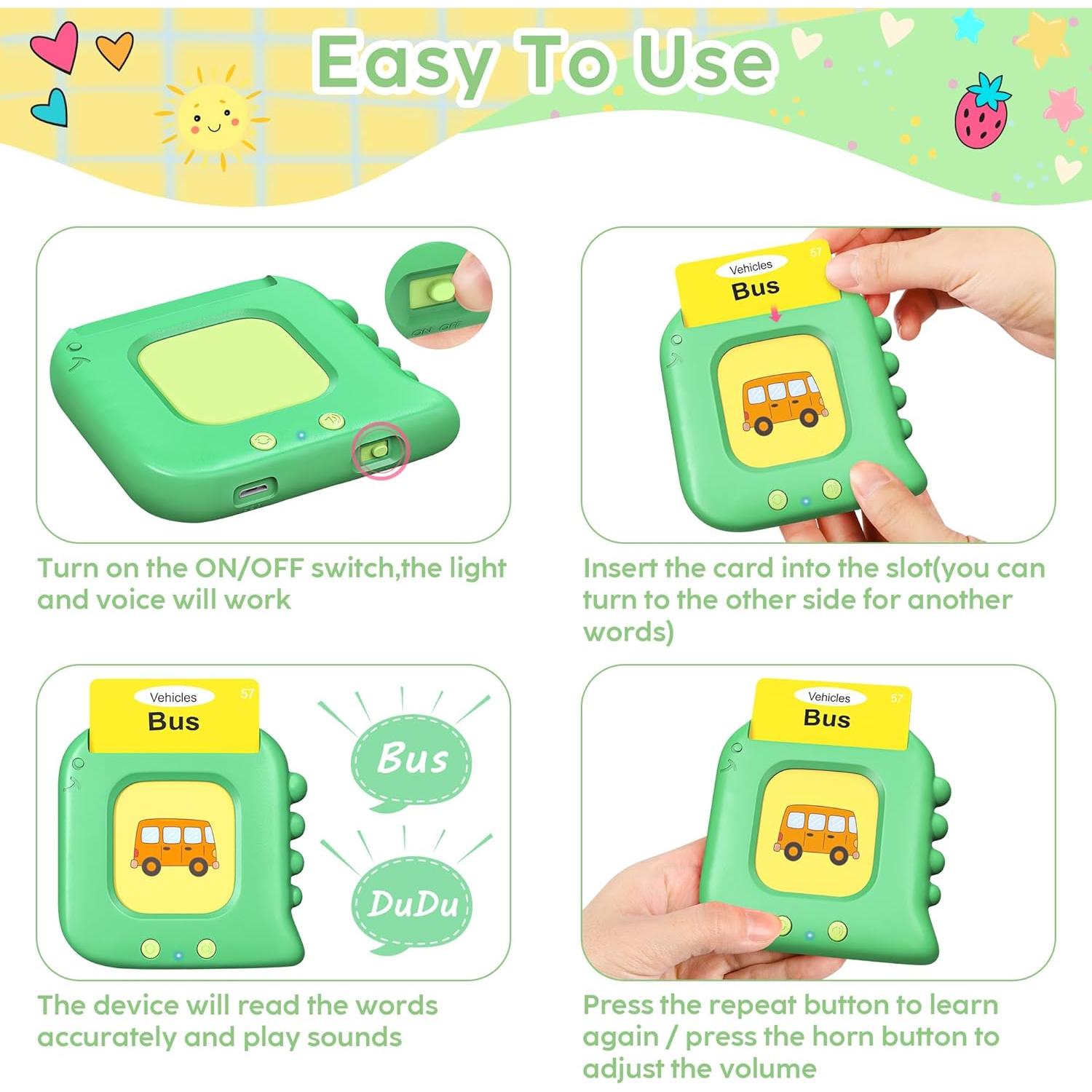 Tarjetas Flash Hablantes Kuovei 112 Palabras Educativas