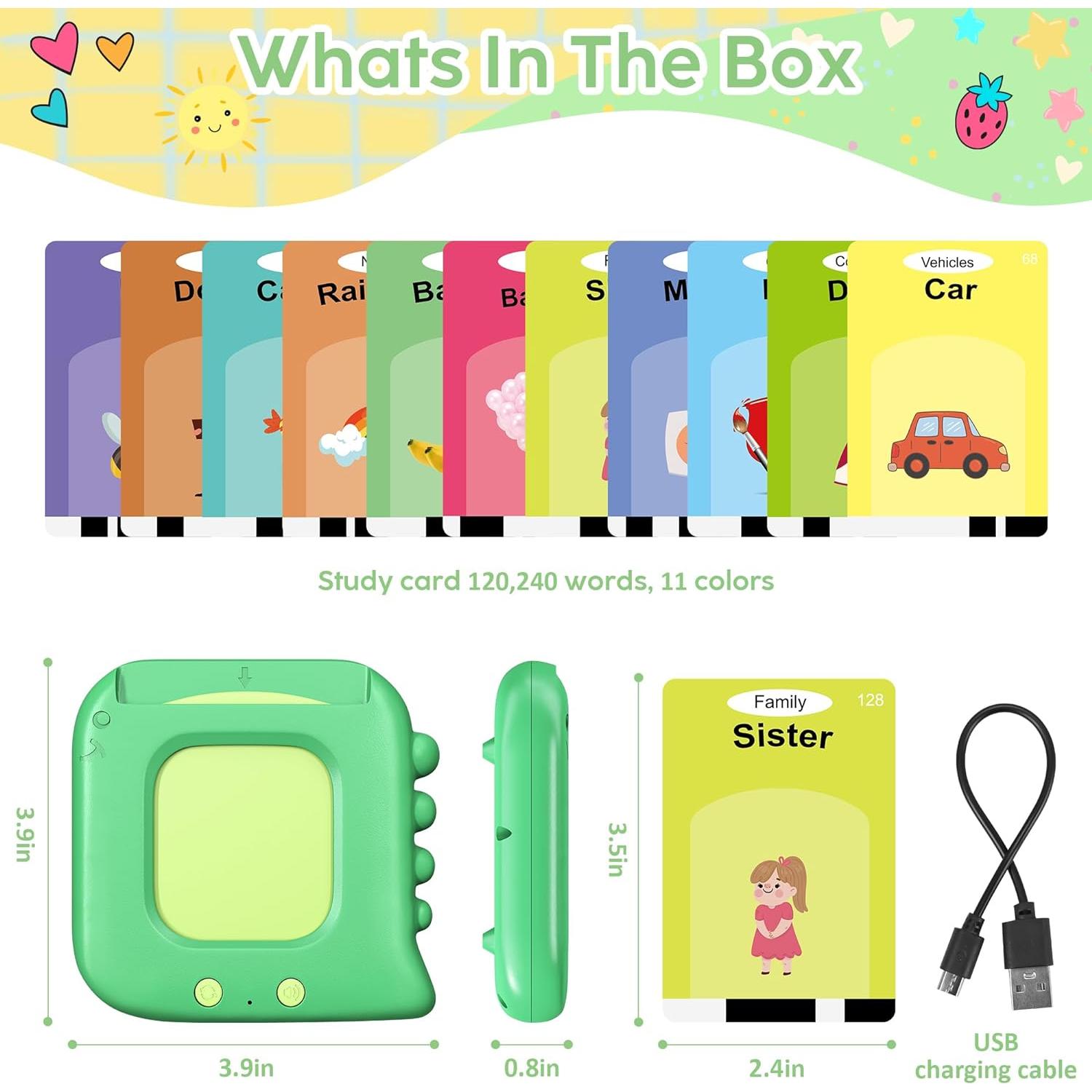 Tarjetas Flash Hablantes Kuovei 112 Palabras Educativas