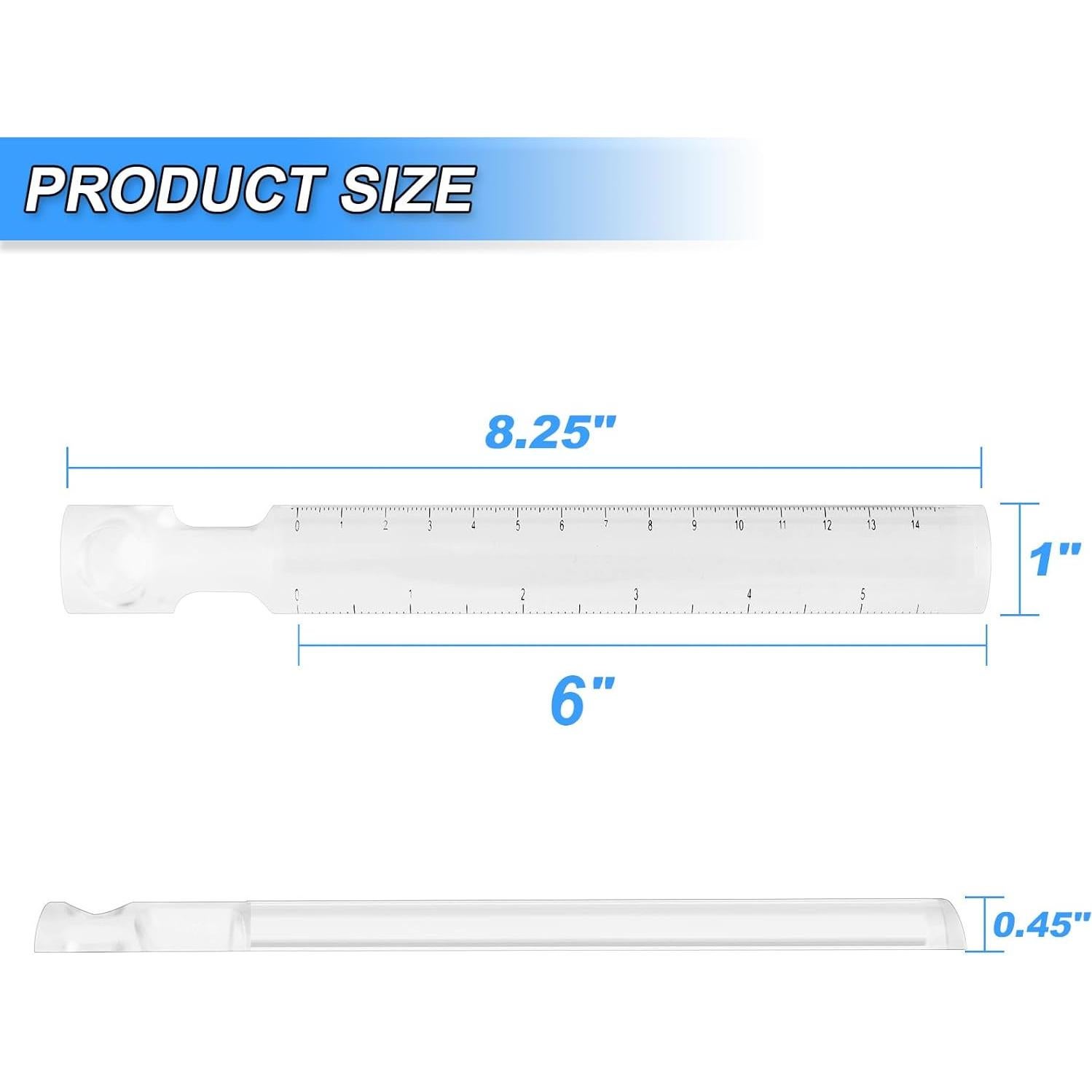 Regla de Aumento Cosmos 15 cm Acrílica 2x para Lectura