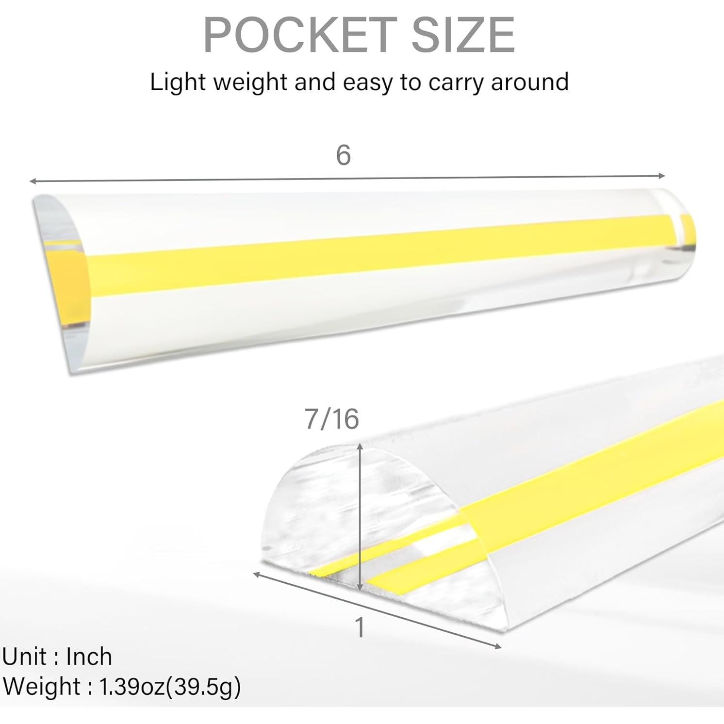 Regla de Aumento MAGDEPO 2X 15.24 cm con Lupa y Guía