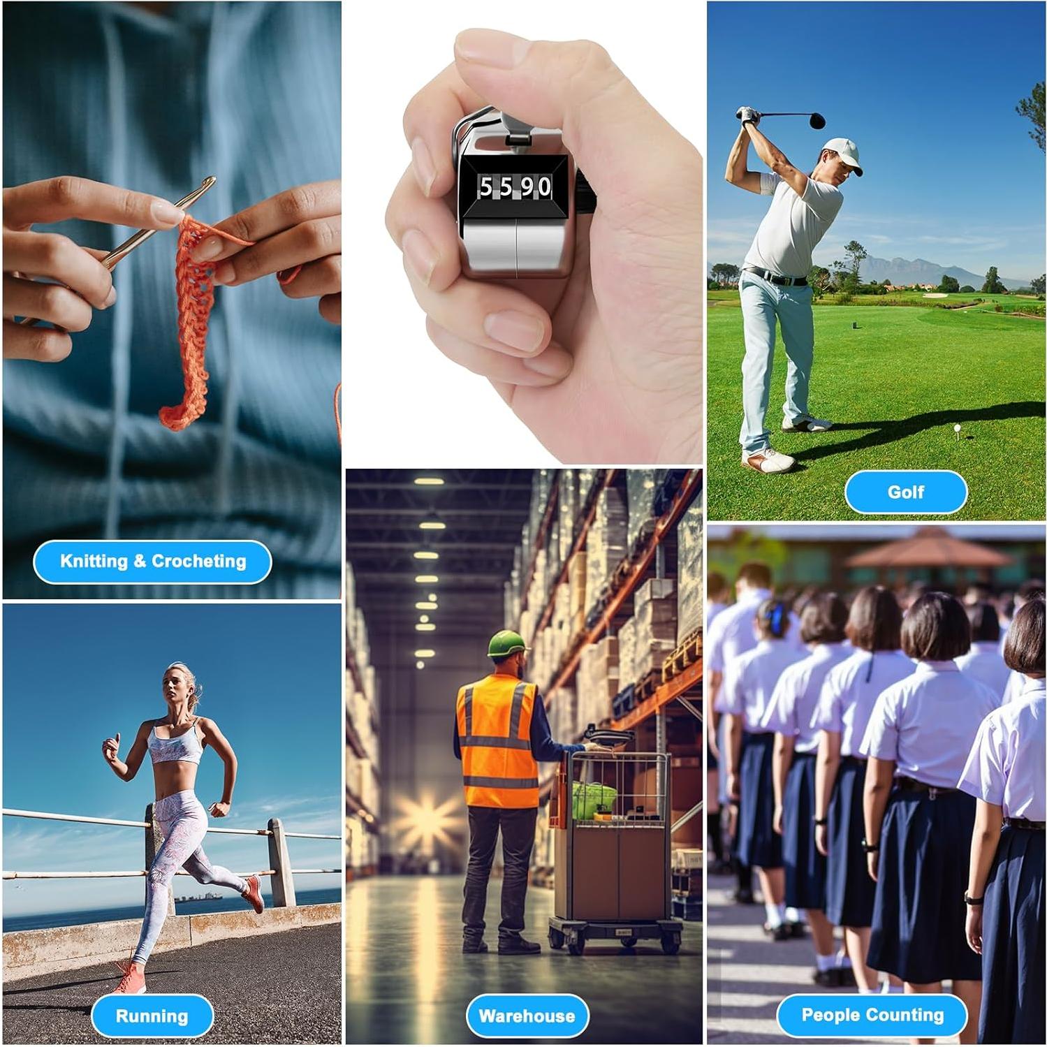 Contador Clicker de Mano Decymis 002 - 2 Paquetes de Metal