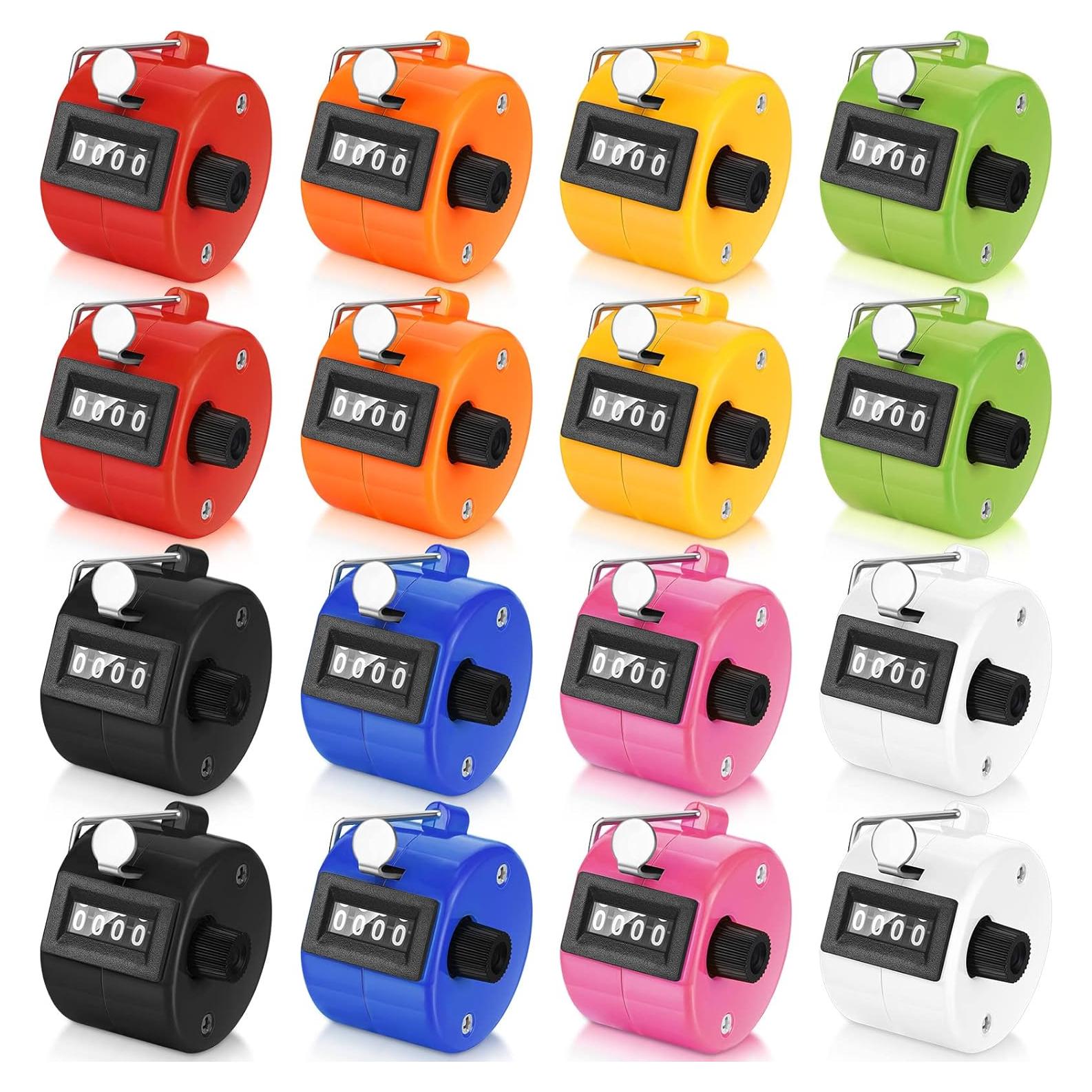 Contador Manual Clicker Kathfly 16 Pcs 4 Dígitos Multicolor