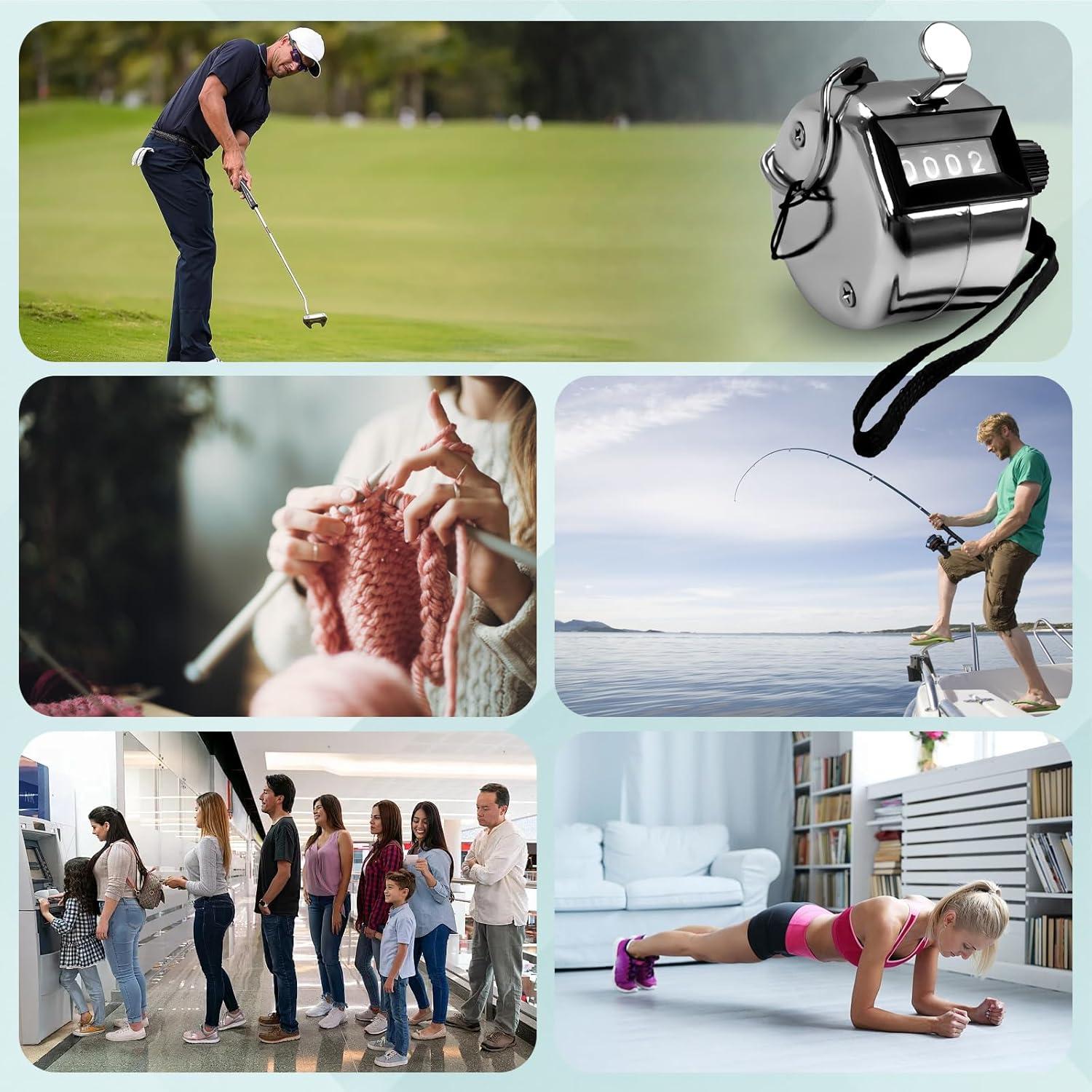 Paquete de 6 Contadores de Clicker POXXU de Metal 4 Dígitos