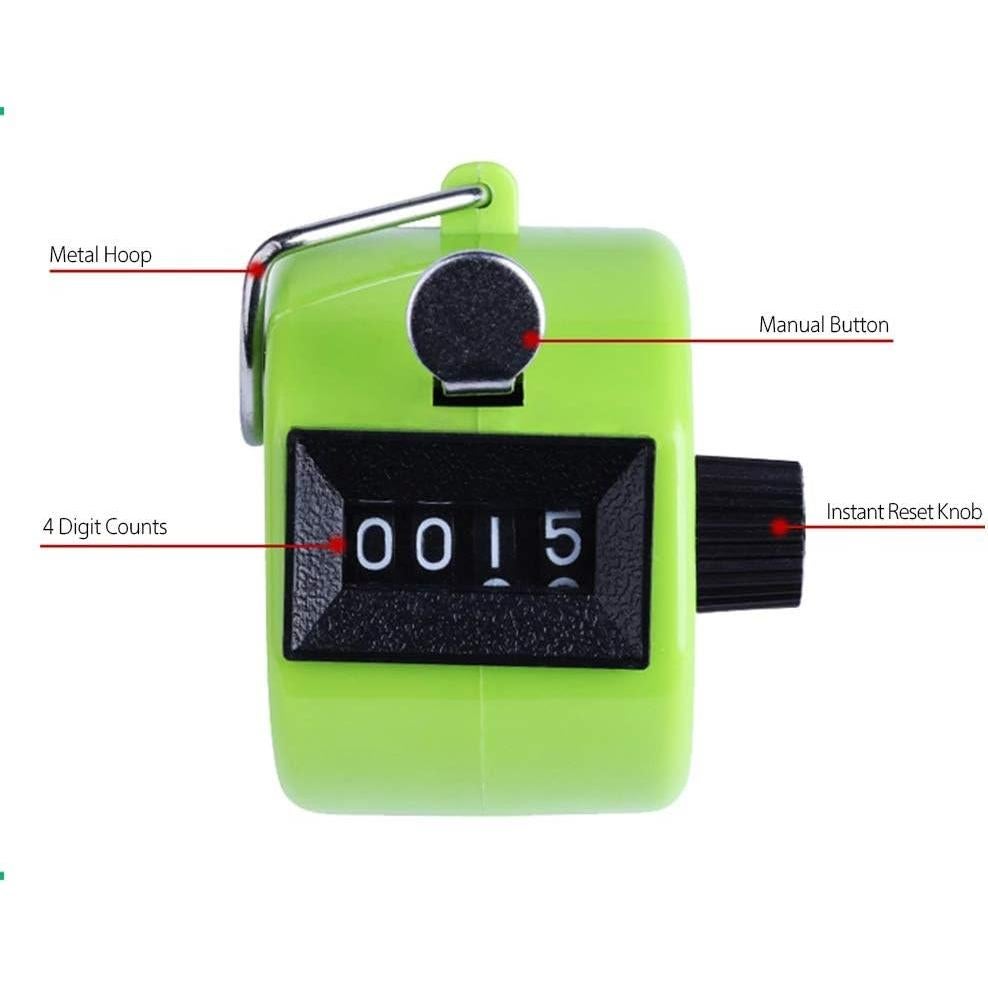 Contadores de Mano Tebery - Paquete de 8 Colores 4 Dígitos