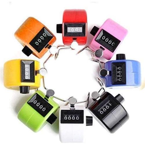 Contadores de Mano Tebery - Paquete de 8 Colores 4 Dígitos