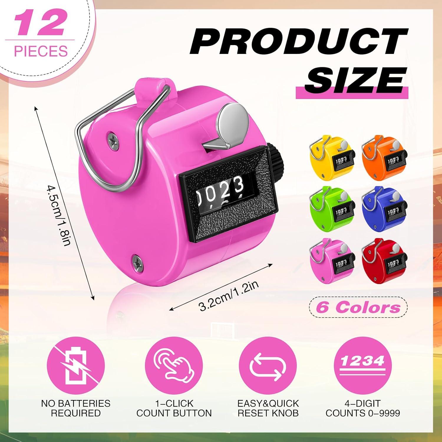 Contador Manual de Tally Copkim 12 Pcs 4 Dígitos Mecánico