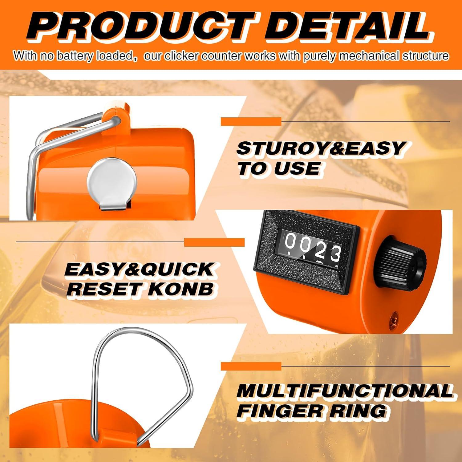 Contador Manual de Tally Copkim 12 Pcs 4 Dígitos Mecánico