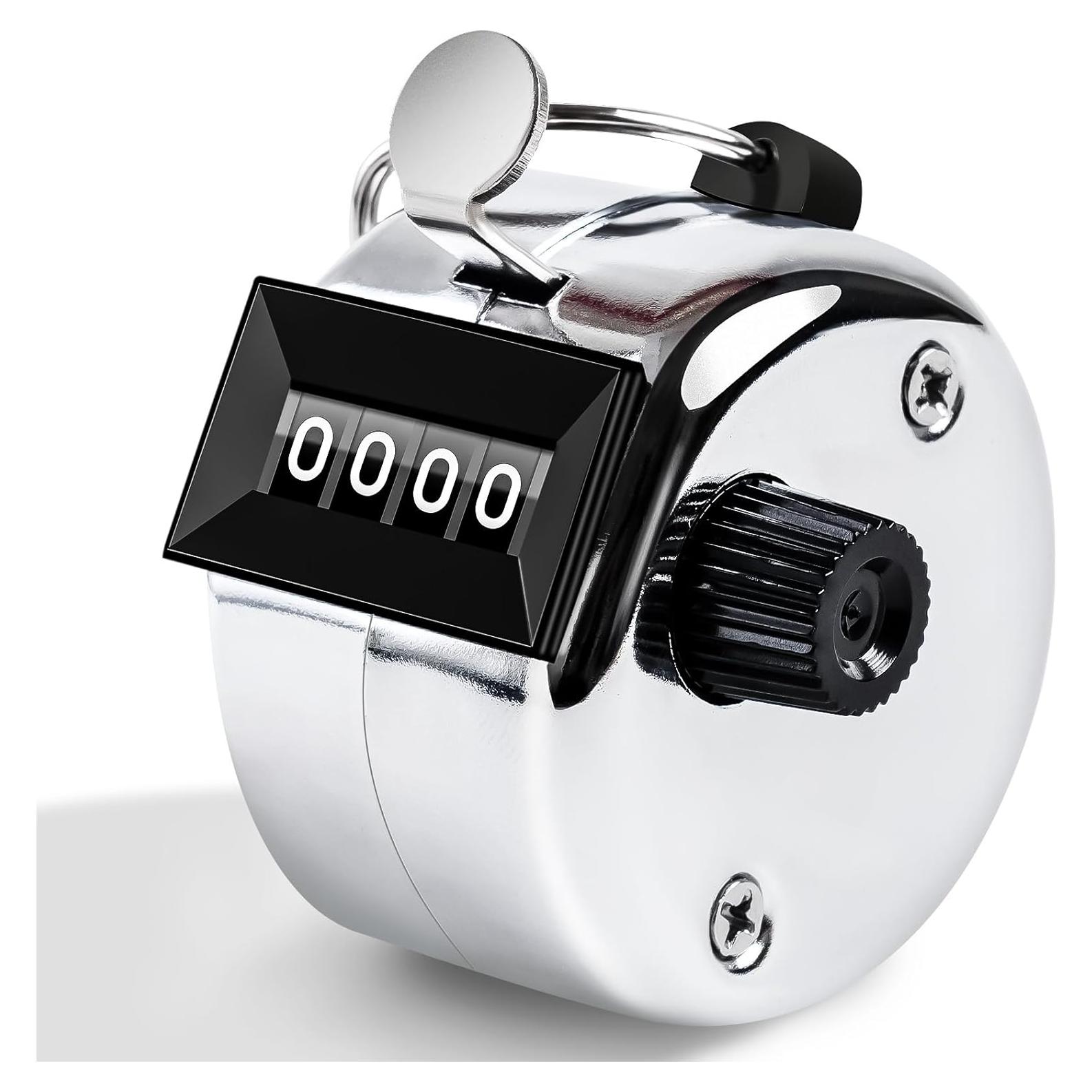 Contador Manual de Metal Anyongora 4 Dígitos Plata